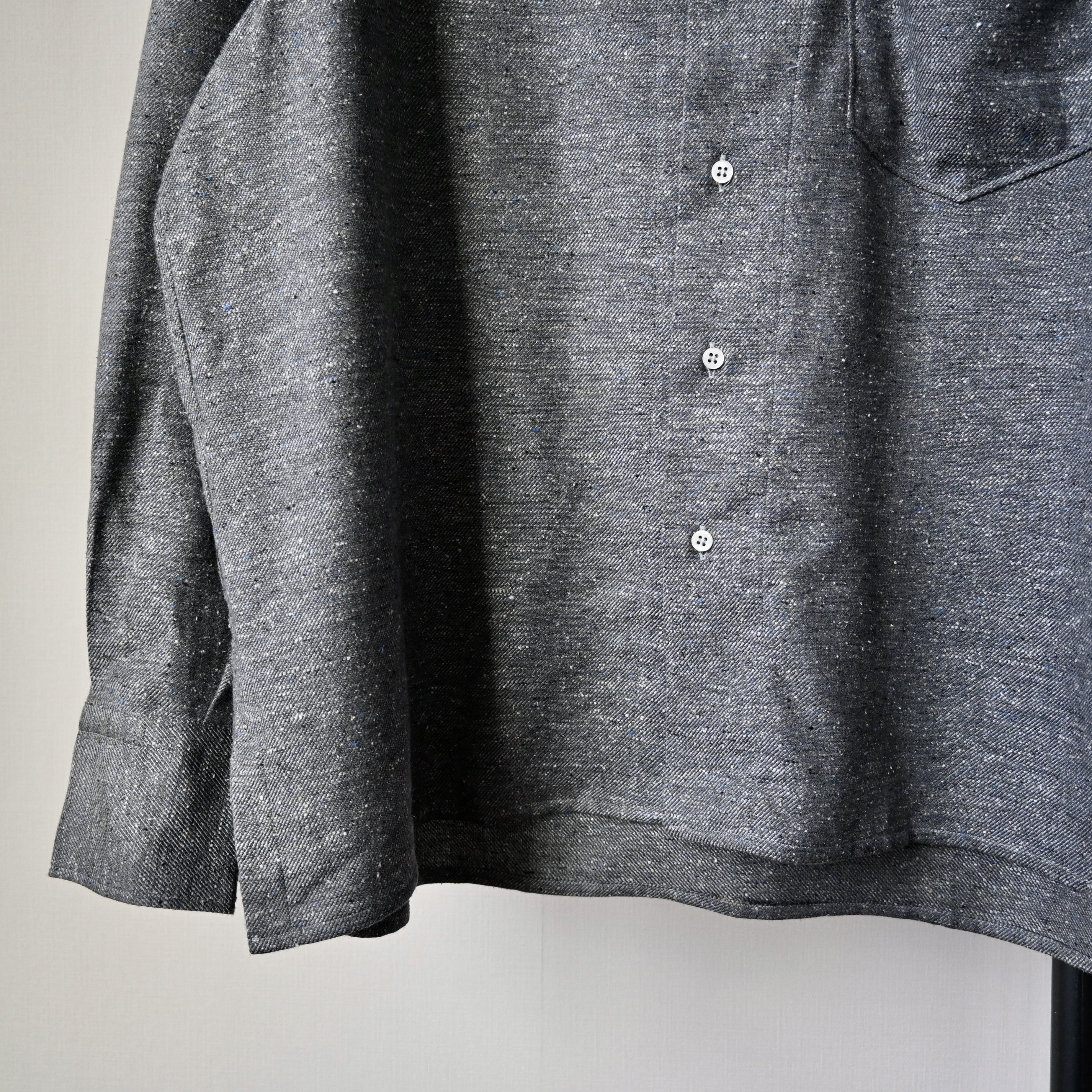 Guy Rover 1990s GUY ROVER nepped fabric square hem shirt made in Italy Size US L / EU 52-54 / 3 - 8 Thumbnail