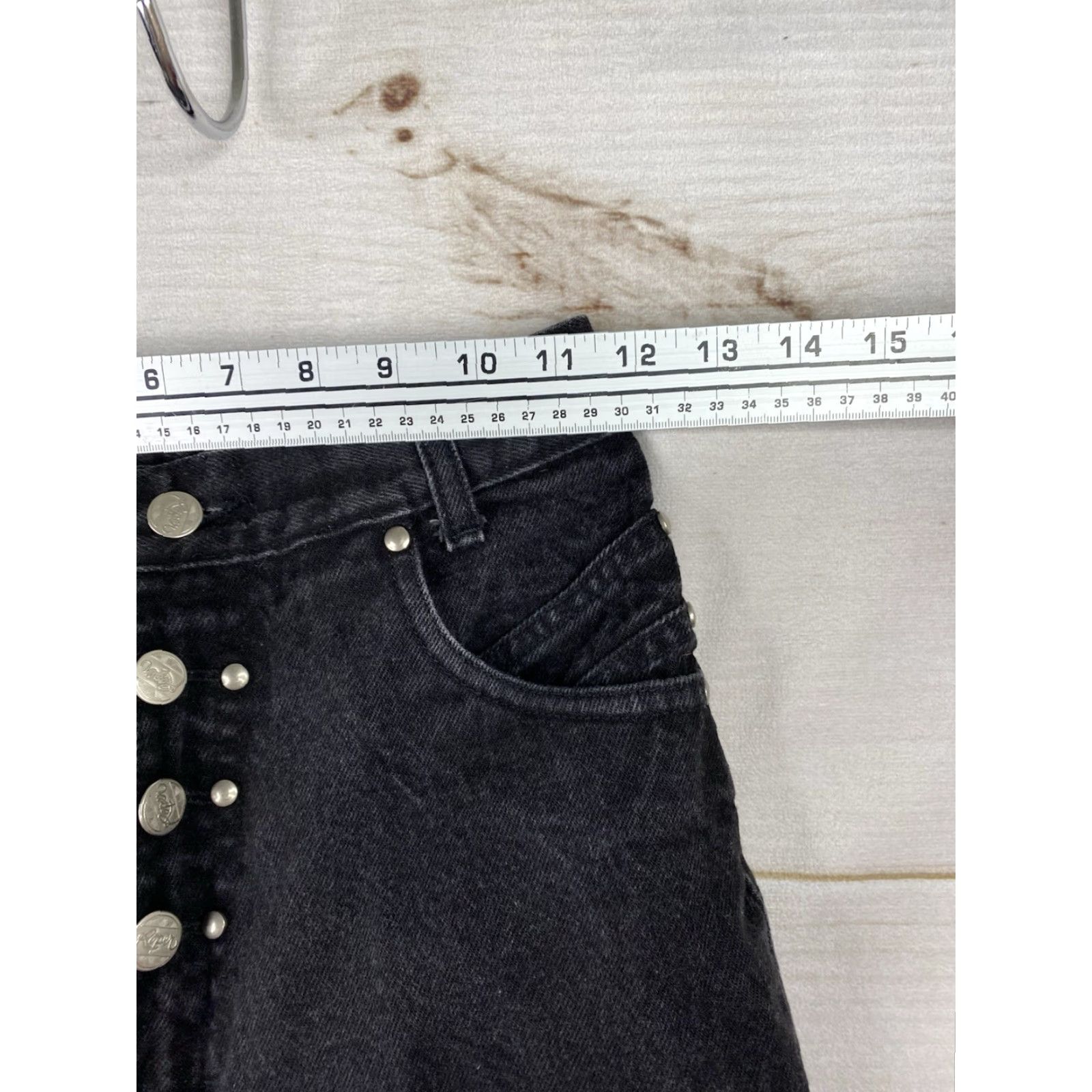 Roper VINTAGE roper Jeans 3/4 High Wasited Denim Black Buttons Rodeo Riding Women 90s Cowboy USA Jeans Mens Womens Boys Girls Size 27" / US 4 / IT 40 - 3 Thumbnail