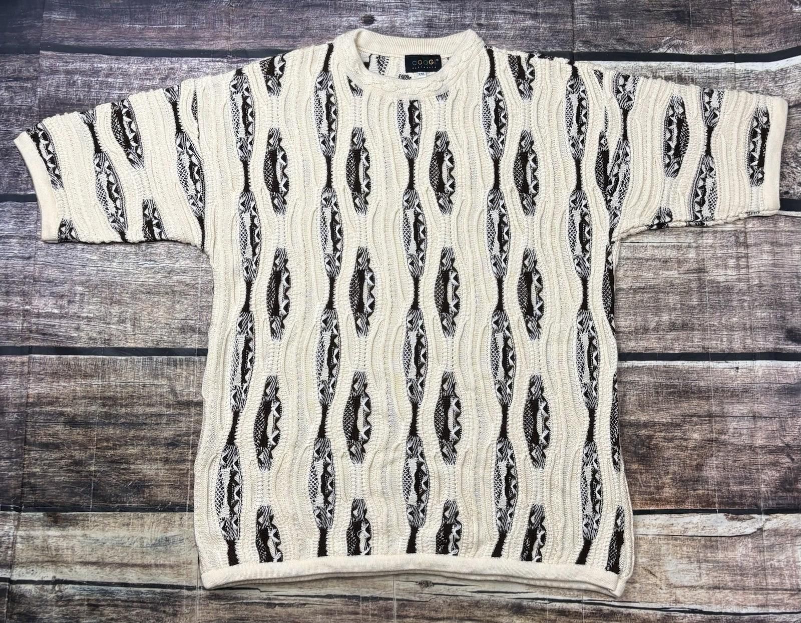 Coogi Coogi Sweater Mens 2XL Cotton 3D Knit Biggie Short Sleeve Size US XXL / EU 58 / 5 - 1 Thumbnail