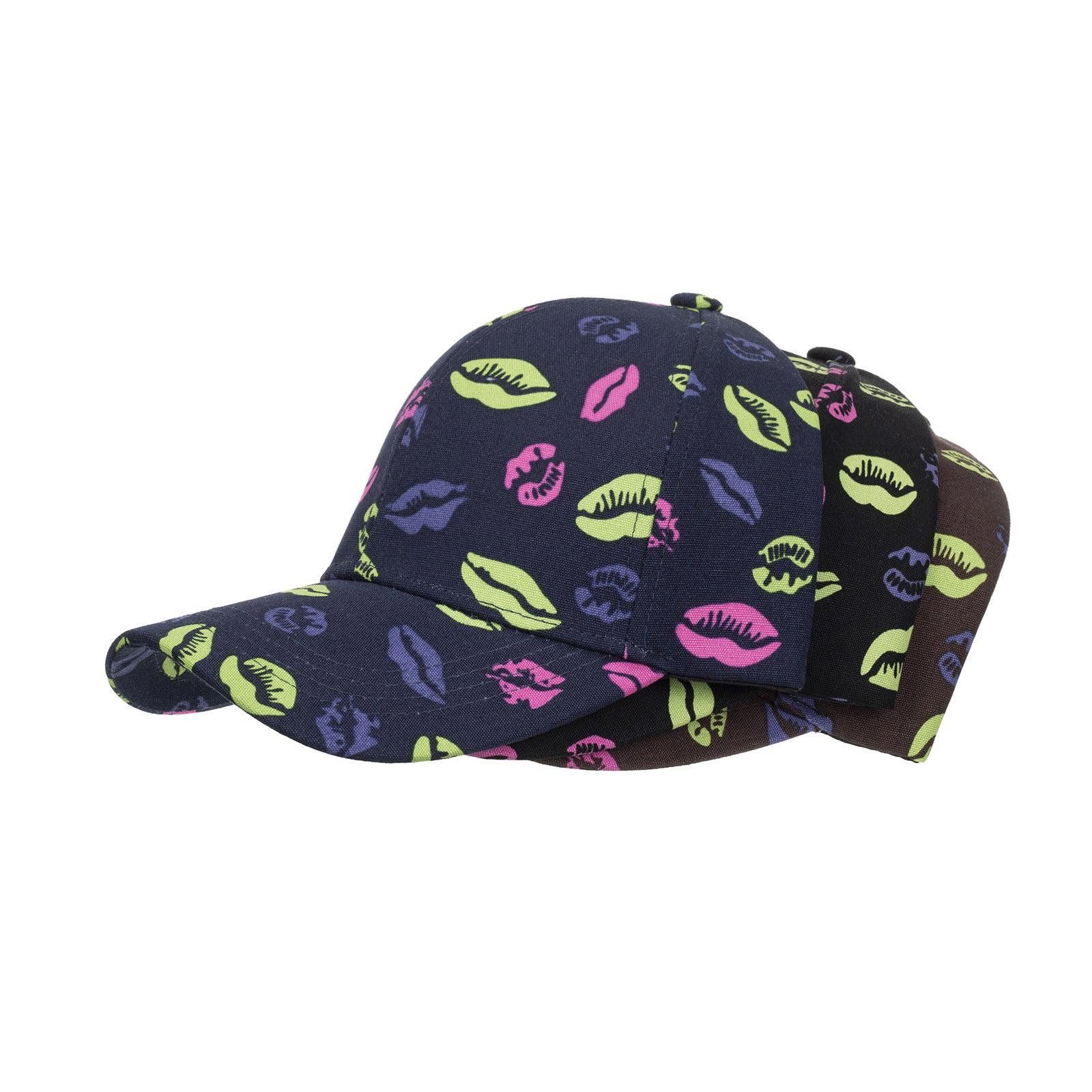 Other All-Over Multicolour Lips Print Baseball Cap | Pop Art Size ONE SIZE - 1 Thumbnail