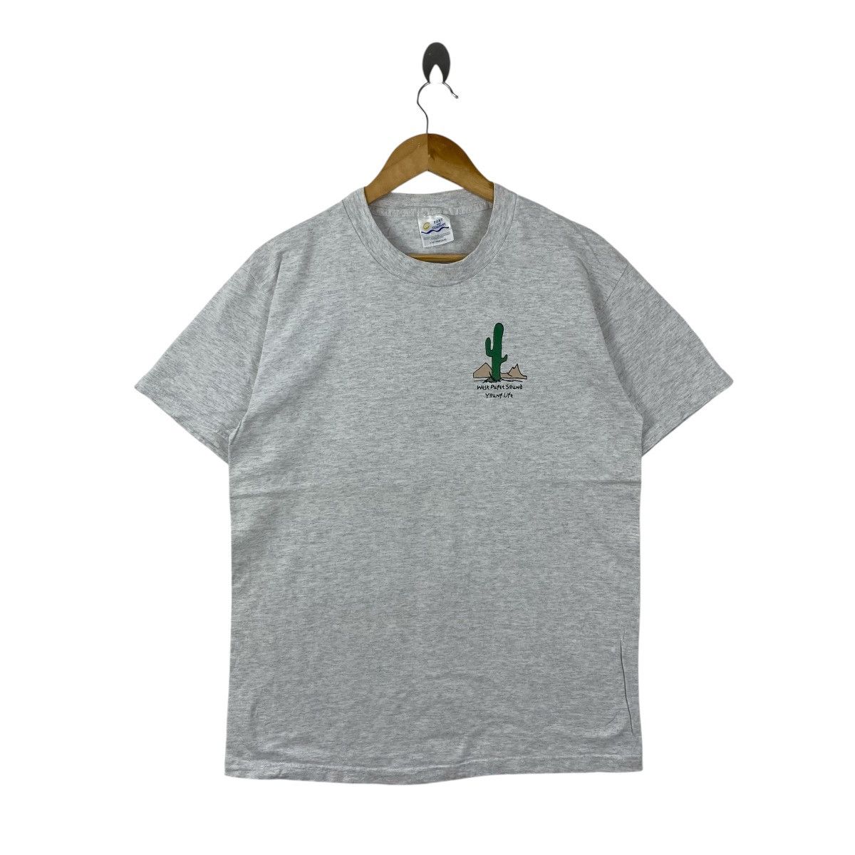 Vintage Vintage 1999 Young Life Western Cowboy Tee Grey Size M Size US M / EU 48-50 / 2 - 2 Thumbnail