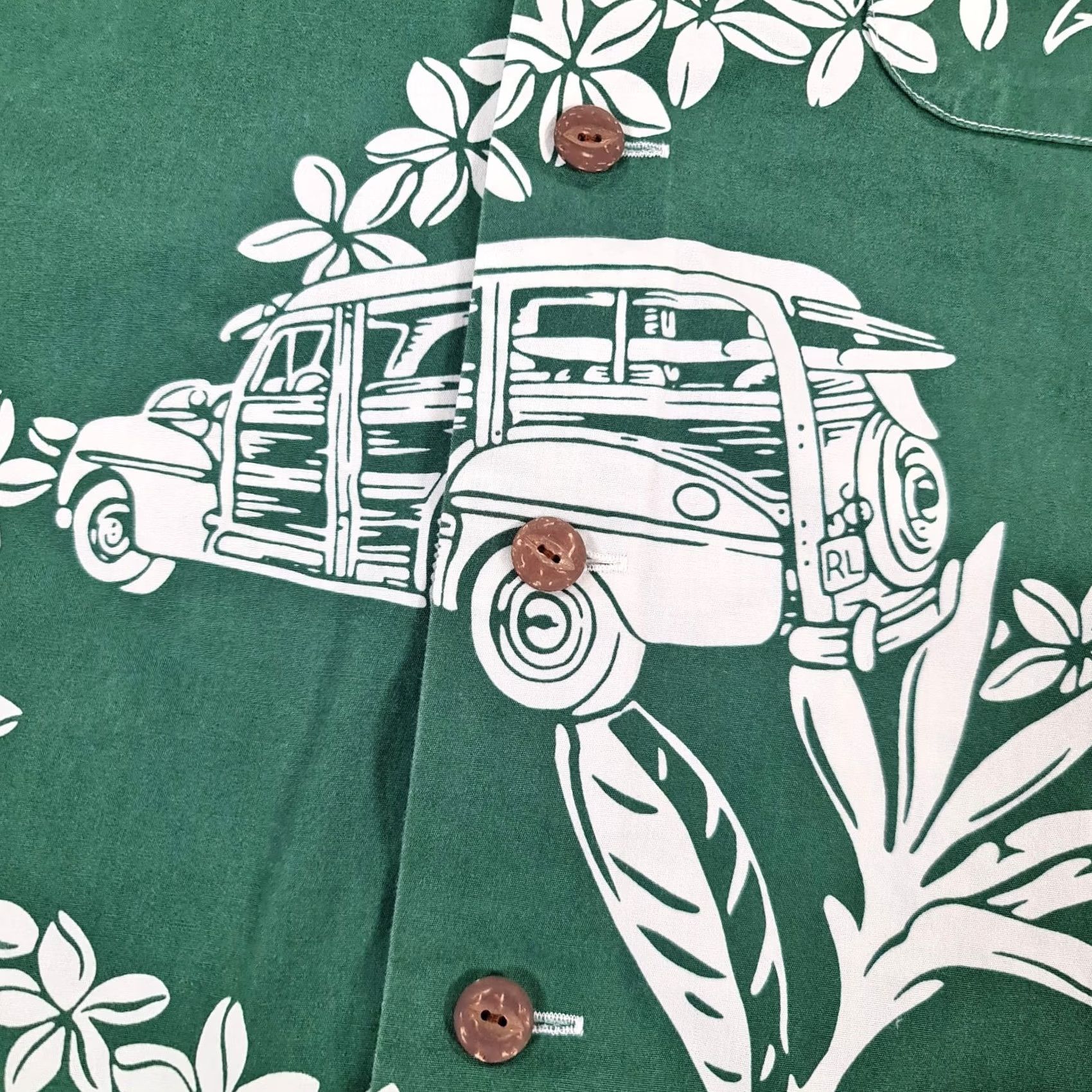 Polo Ralph Lauren Polo Ralph Lauren Shirt Green Medium Hawaiian Summer Floral Mens Spread Collar Size US M / EU 48-50 / 2 - 4 Thumbnail