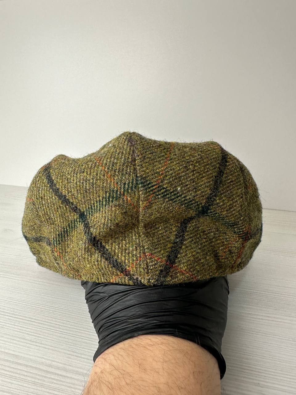 Designer Hucklecote Wool Flat Cap Medium Check Plaid Vintage Hat Size ONE SIZE - 3 Thumbnail