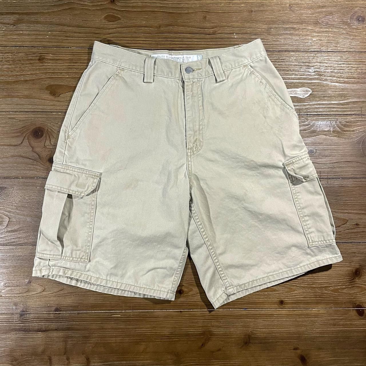 Levi's × Vintage Vintage 90’s Levi’s Silver Tab Khaki Cargo Shorts Size US 31 - 1 Thumbnail