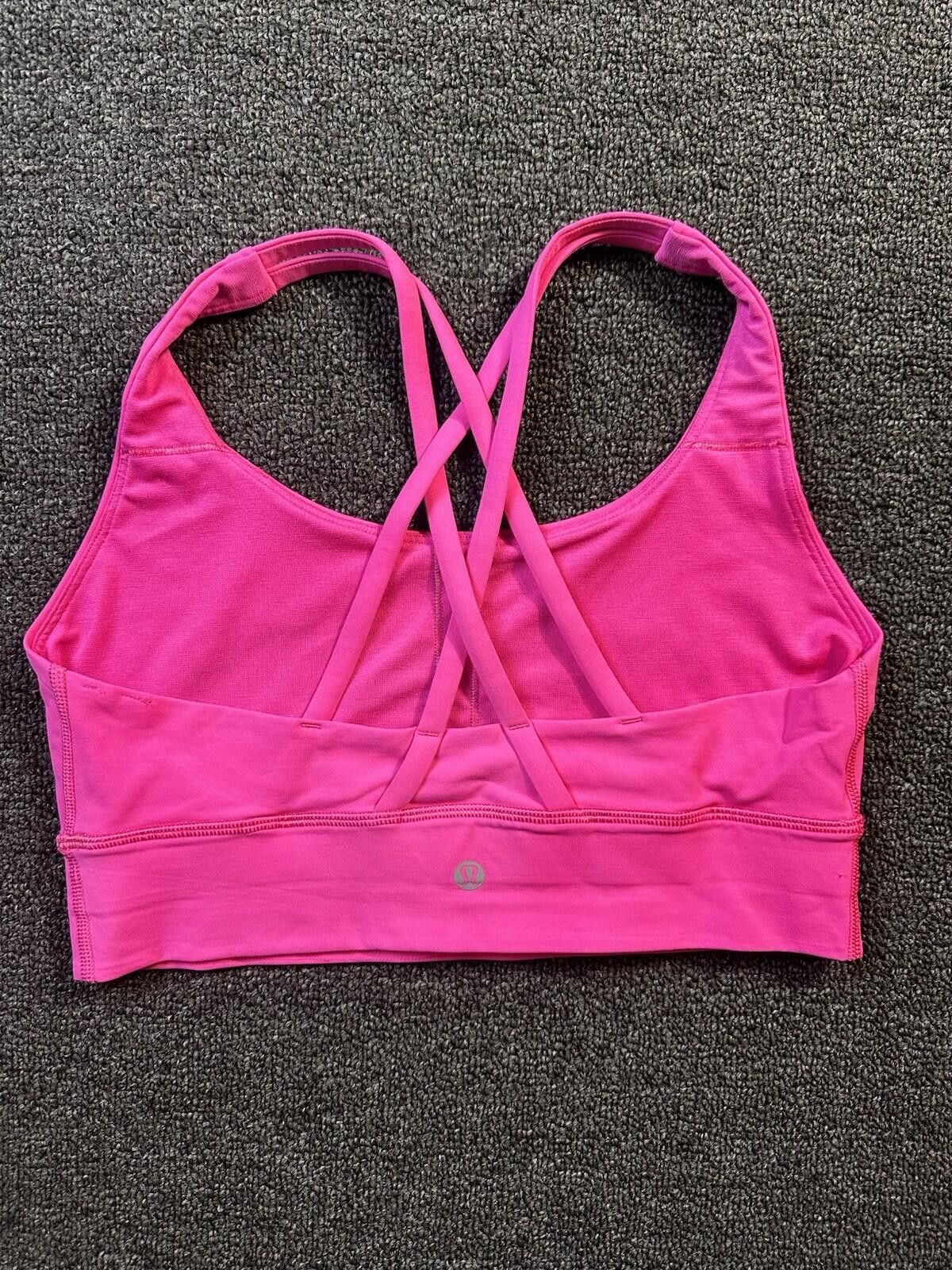Lululemon Lululemon Energy Bra Longline Raspberry Glow (no pads) Sz 8 Size ONE SIZE - 2 Thumbnail