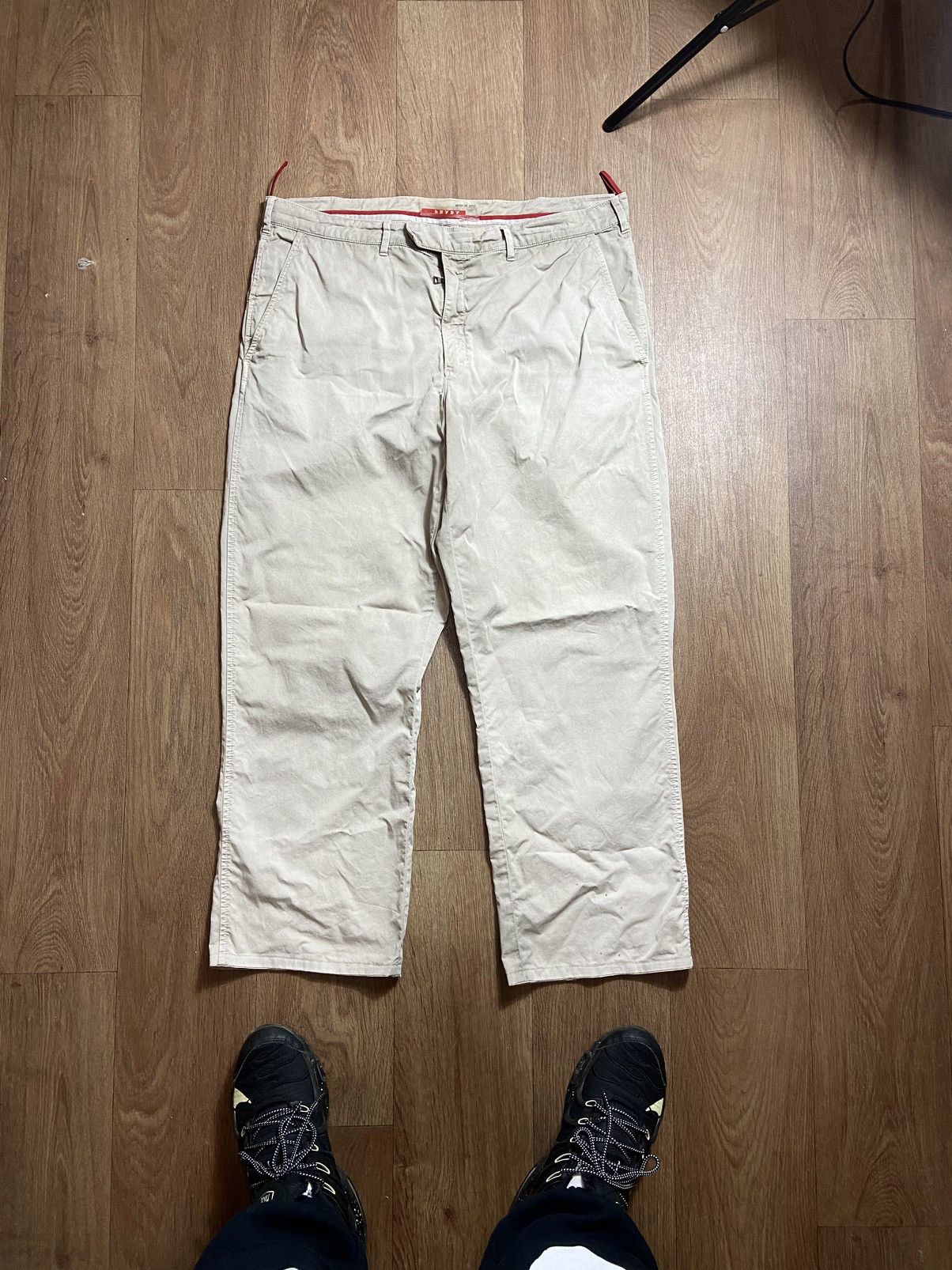 PRADA VINTAGE Y2K CLASSIC COTTON JEANS PANTS