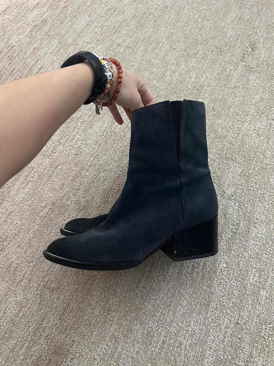 Sam Edelman Circus by Sam Edelman navy blue suede boots Size US 6 / IT 36 - 2 Thumbnail