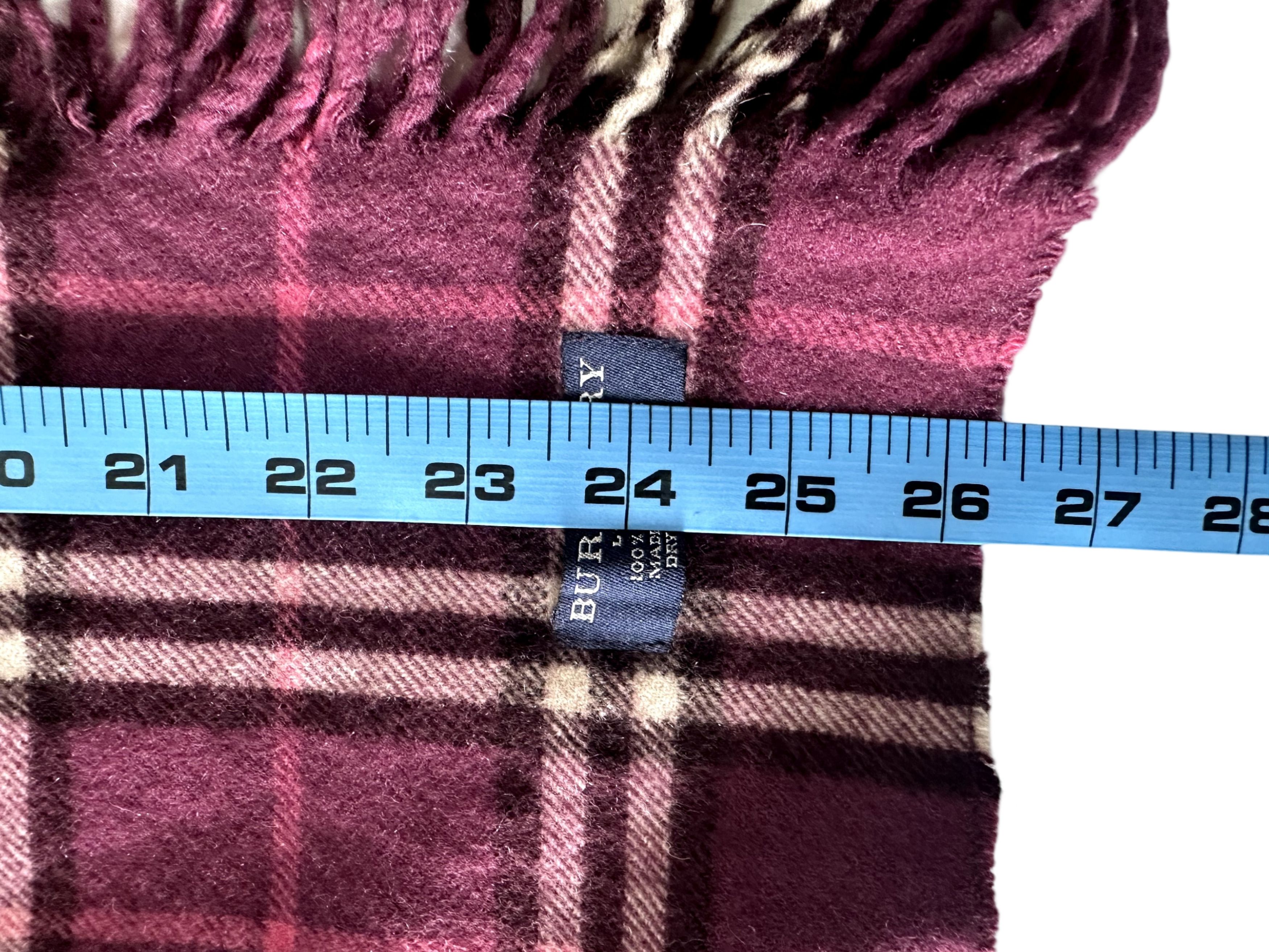 Burberry Burberry Vintage Scarf Pink 100% Cashmere Unisex Scarf Size ONE SIZE - 7 Thumbnail
