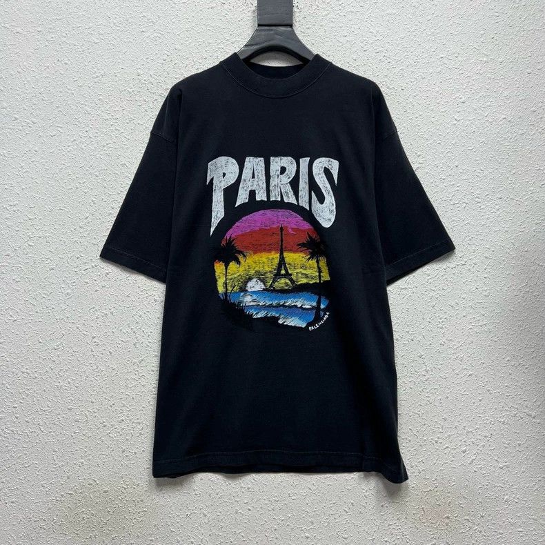 Balenciaga Paris Tropical Print Short Sleeve - dmc