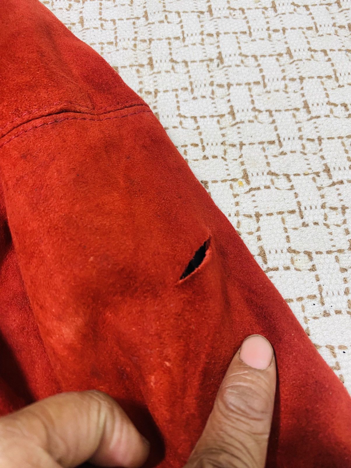 Japanese Brand Vintage 90s Distressed Suede Leather Zipper Jacket Size US M / EU 48-50 / 2 - 11 Thumbnail