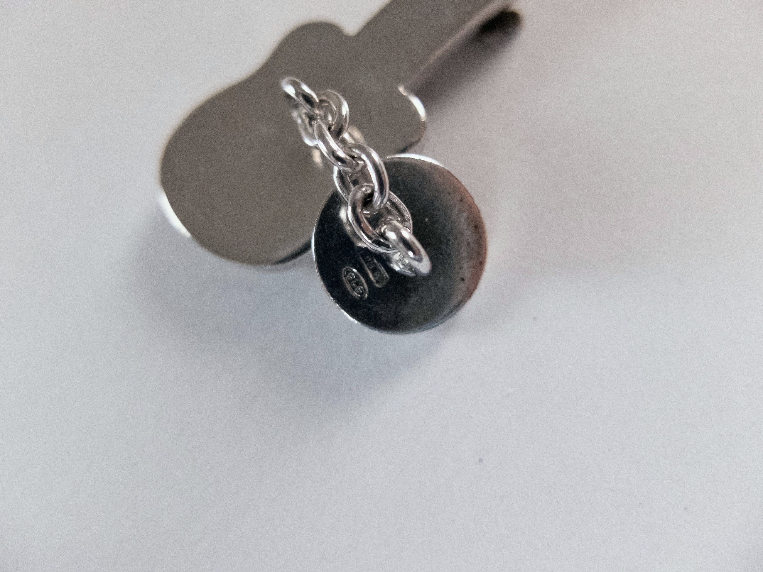 Prada Very Rare! PRADA silver Rock guitar cufflinks authentic Size ONE SIZE - 7 Thumbnail