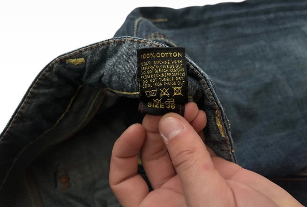 Evisu Vintage Y2K Evisu big logo jeans distressed shorts denim Size US 36 / EU 52 - 7 Thumbnail