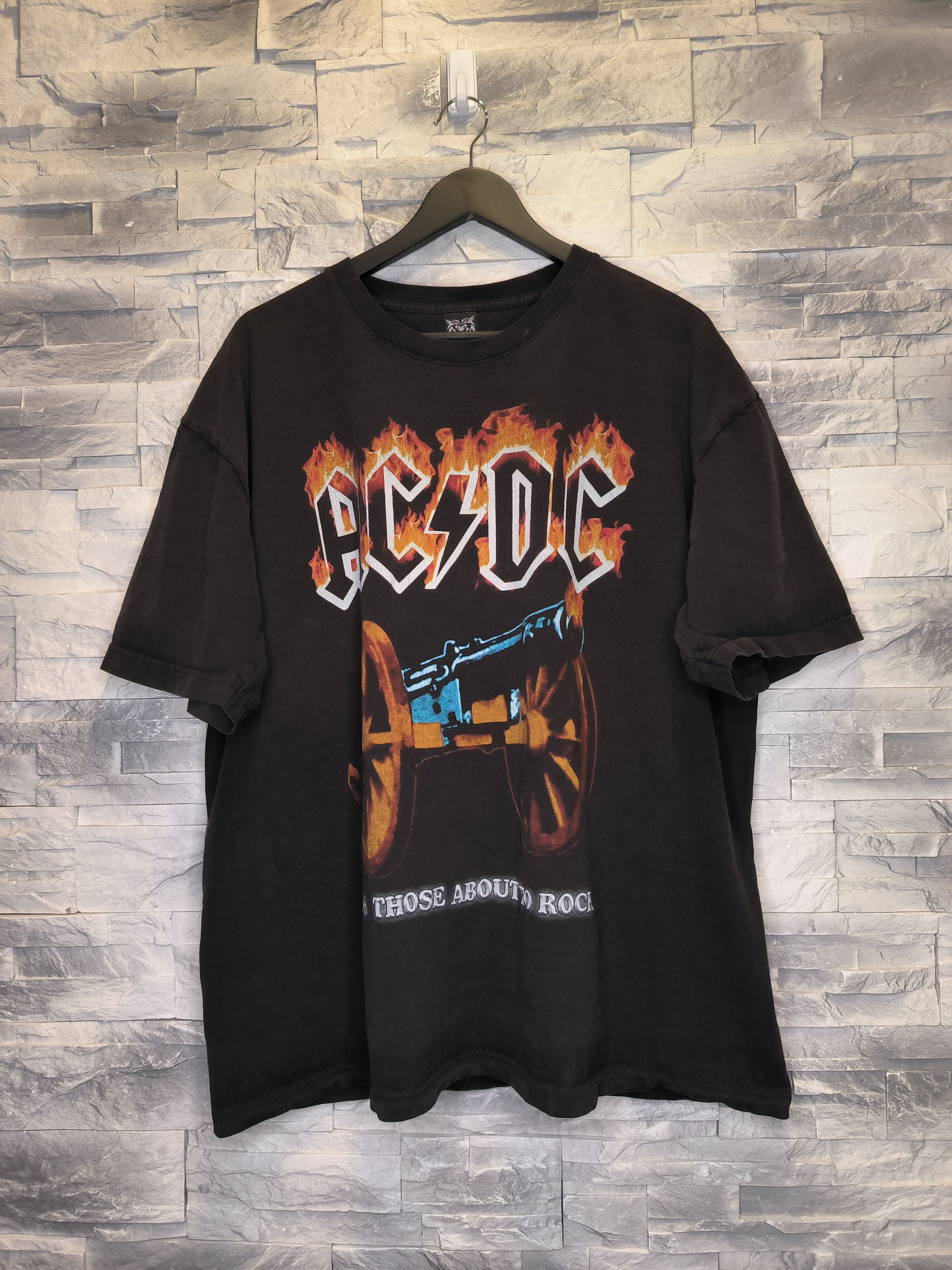 Band Tees Vintage ACDC Those to Rock Tee Shirt Print Black Size US XXL / EU 58 / 5 - 1 Thumbnail