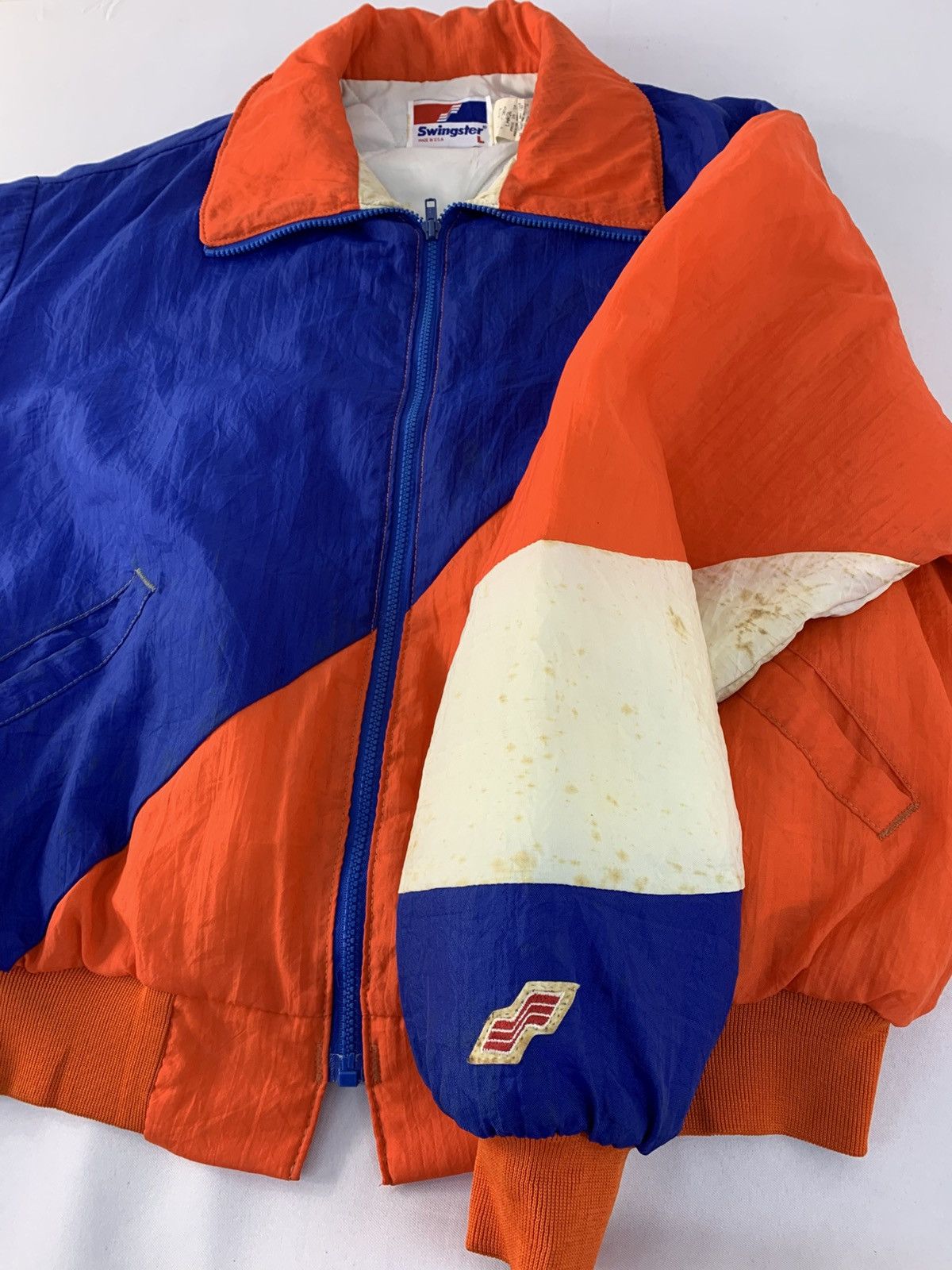 Swingster 80s 90s Swingster Windbreaker Bomber Quilted Padded Size US L / EU 52-54 / 3 - 12 Thumbnail