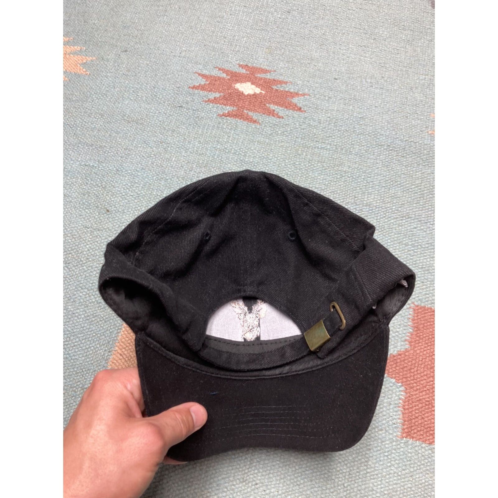 Anvil VINTAGE Anvil Buck Deer Hat Strapback Cap Cotton Black Daddy Dad Hunting EUC Mens Adjustable Cap Size ONE SIZE - 4 Thumbnail
