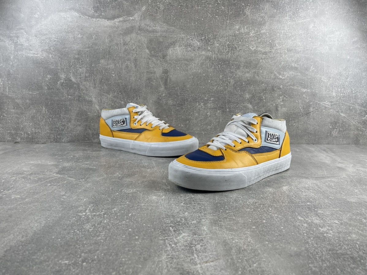 Vans Vans Half Cub Vault Leather Sneaker Shoes Blue/Yellow Size US 10 / EU 43 - 4 Thumbnail