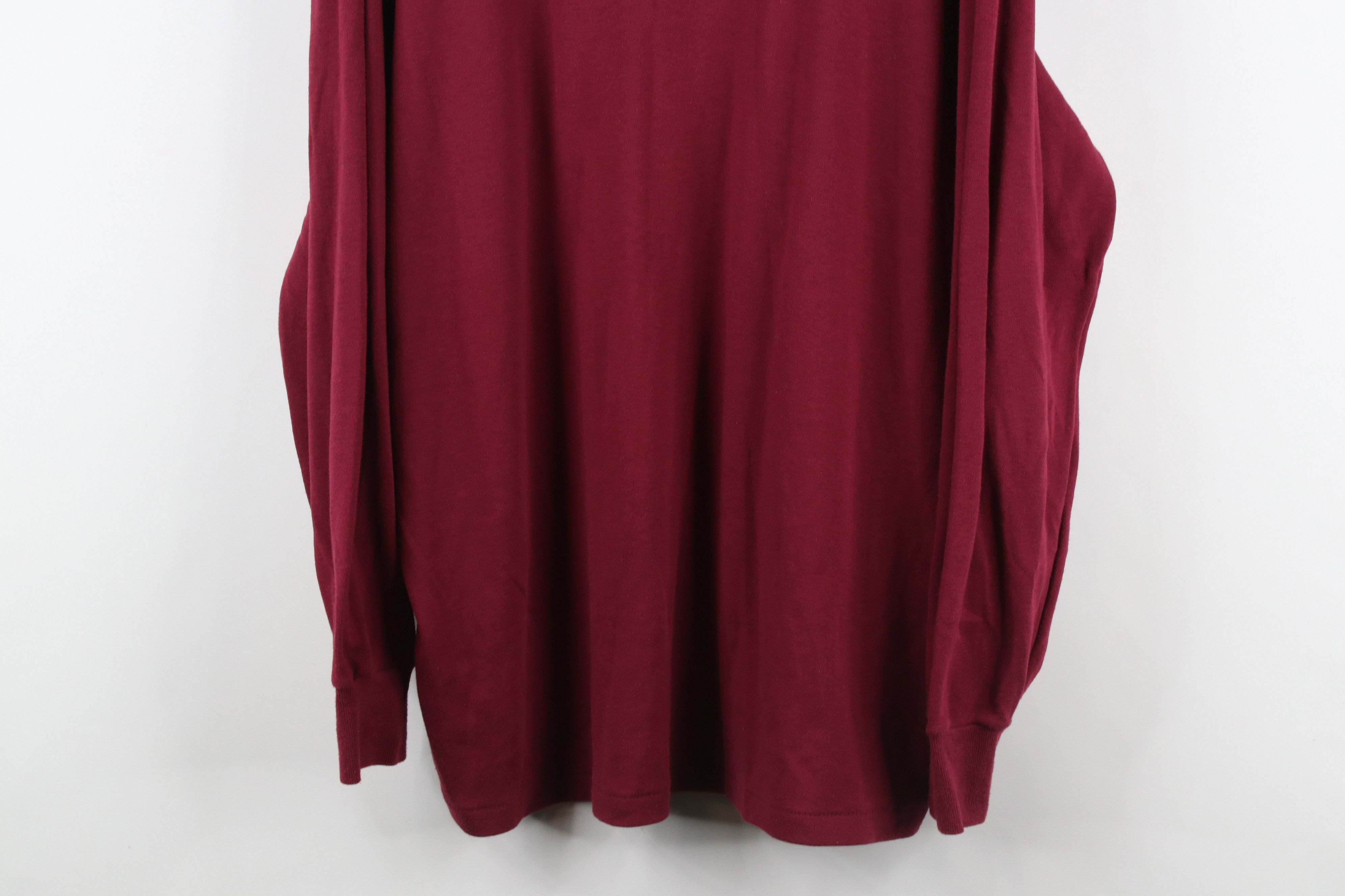 Vintage × Wrangler Vintage 70s 80s Wrangler Blank Turtleneck T-Shirt Red USA Size US XL / EU 56 / 4 - 3 Thumbnail