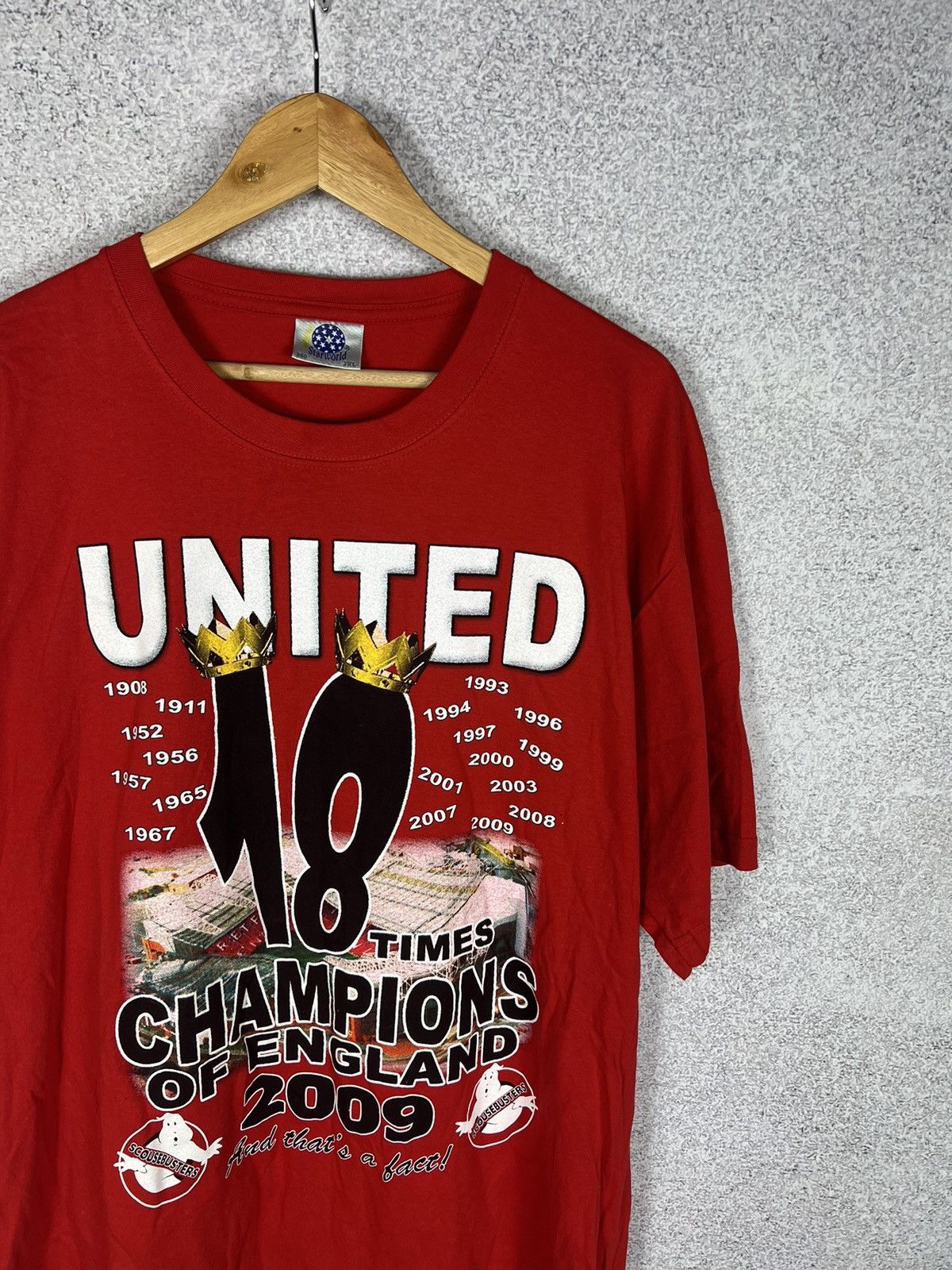 Vintage Vintage Manchester United Champion Football Tee Soccer Shirt Size US XXL / EU 58 / 5 - 2 Thumbnail