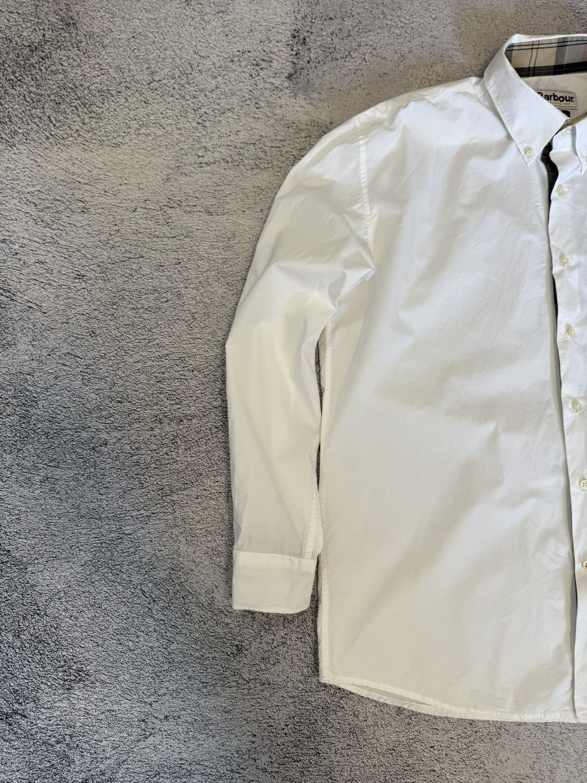 Barbour Barbour Shirt White Button Down Check Trim Logo Men EUXL USL Size US L / EU 52-54 / 3 - 5 Thumbnail