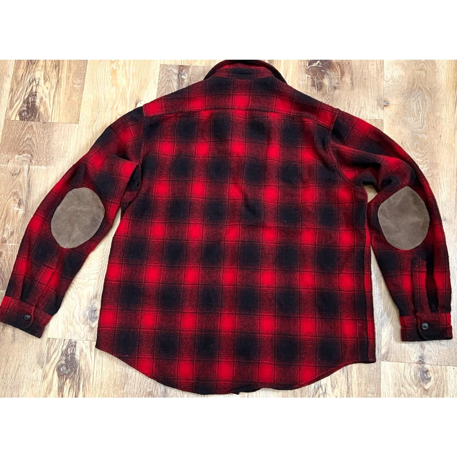 Polo Ralph Lauren VINTAGE Polo Ralph Lauren Button Up Plaid Flannel Suede Elbow Pads Men’s Large Red Size US L / EU 52-54 / 3 - 3 Thumbnail