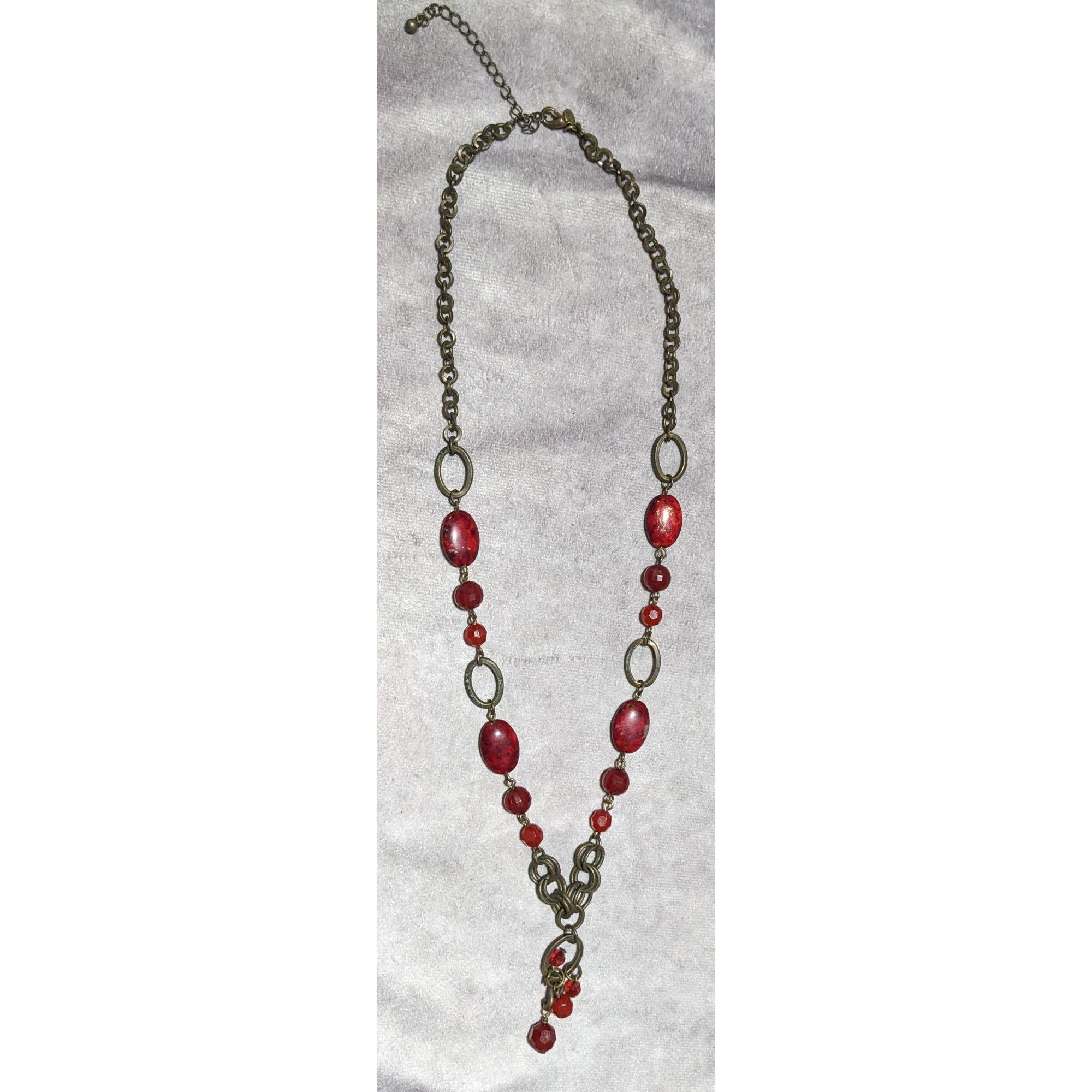 Other Premier Designs Vintage Red And Gold Beaded Necklace Size ONE SIZE - 10 Thumbnail