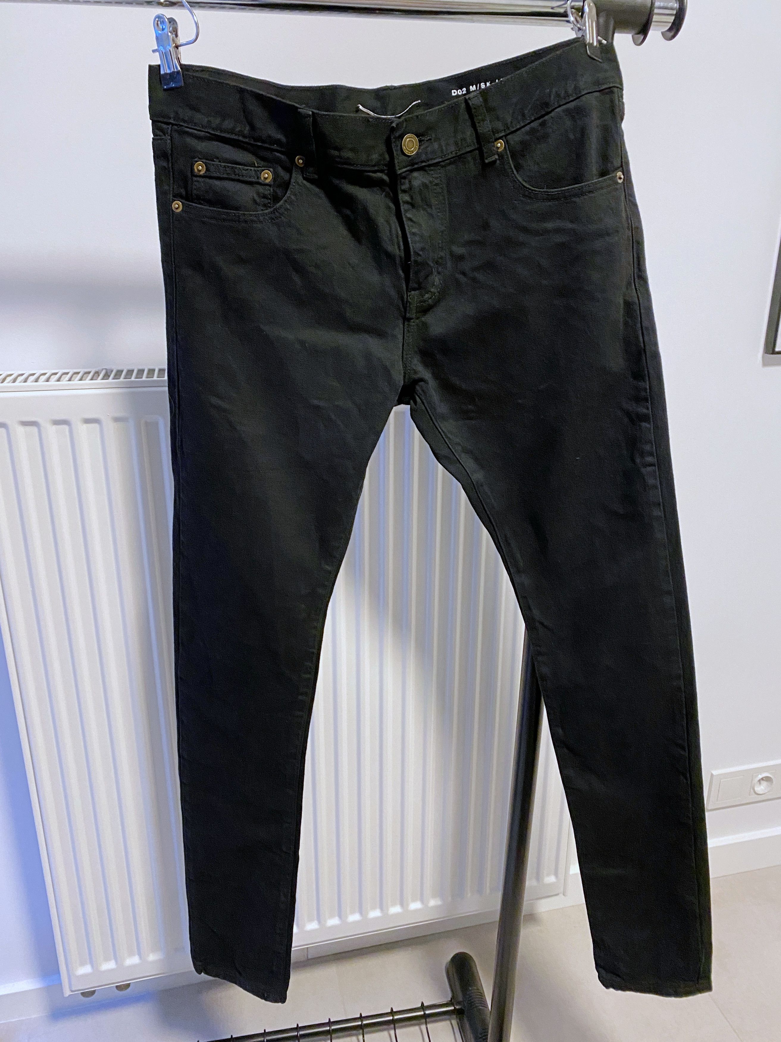 Saint Laurent Paris D02 M/SK-LW Black Denim Jeans sz 29 30 x
