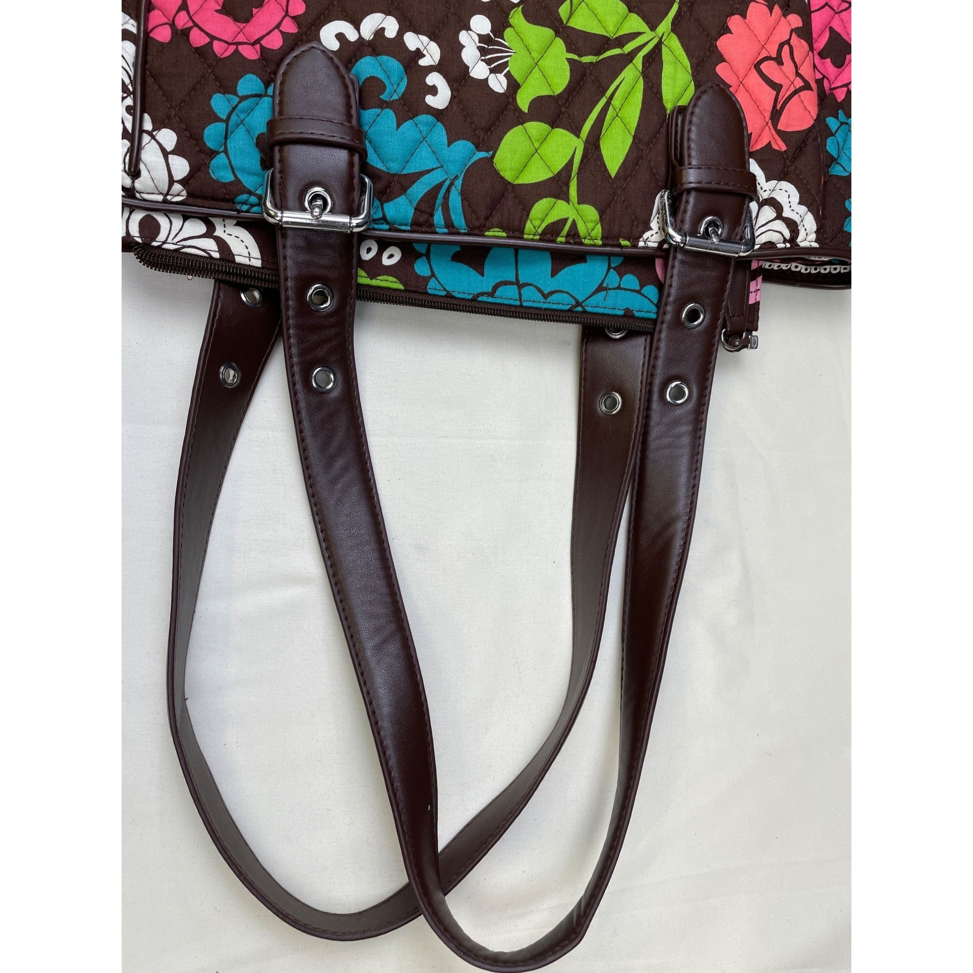 Vera Bradley Vera Bradley Lola floral Women's Tote Purse Shoulder bag Bro Size ONE SIZE - 10 Thumbnail