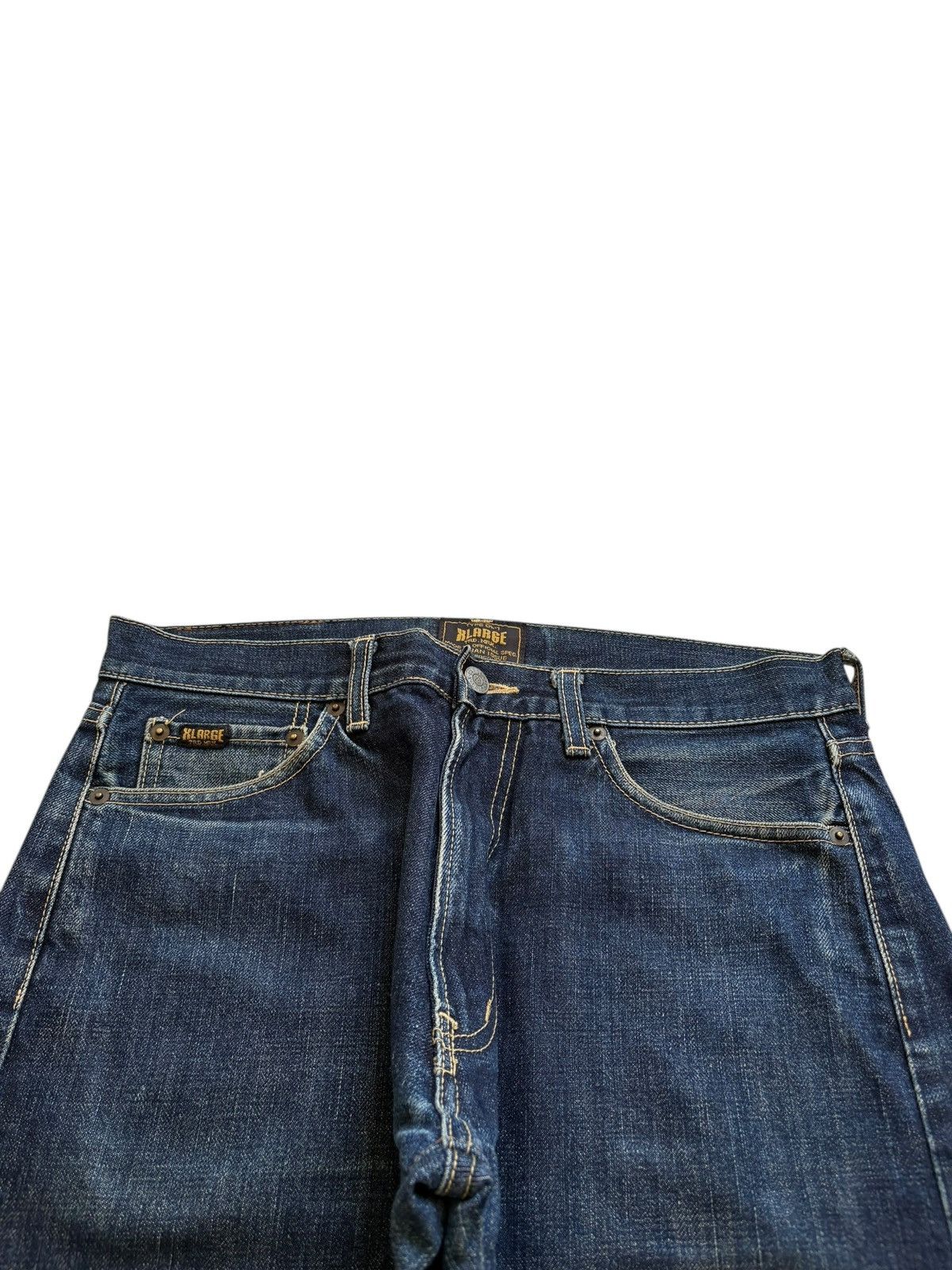 X-LARGE Vintage Japanese X-Large Selvedge Blue Wash Loose Jeans Size US 30 / EU 46 - 4 Thumbnail