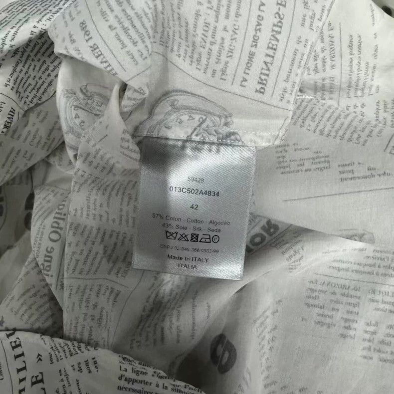 Dior Dior Newspaper Print Long Sleeve Shirt-2506 Size US L / EU 52-54 / 3 - 4 Thumbnail
