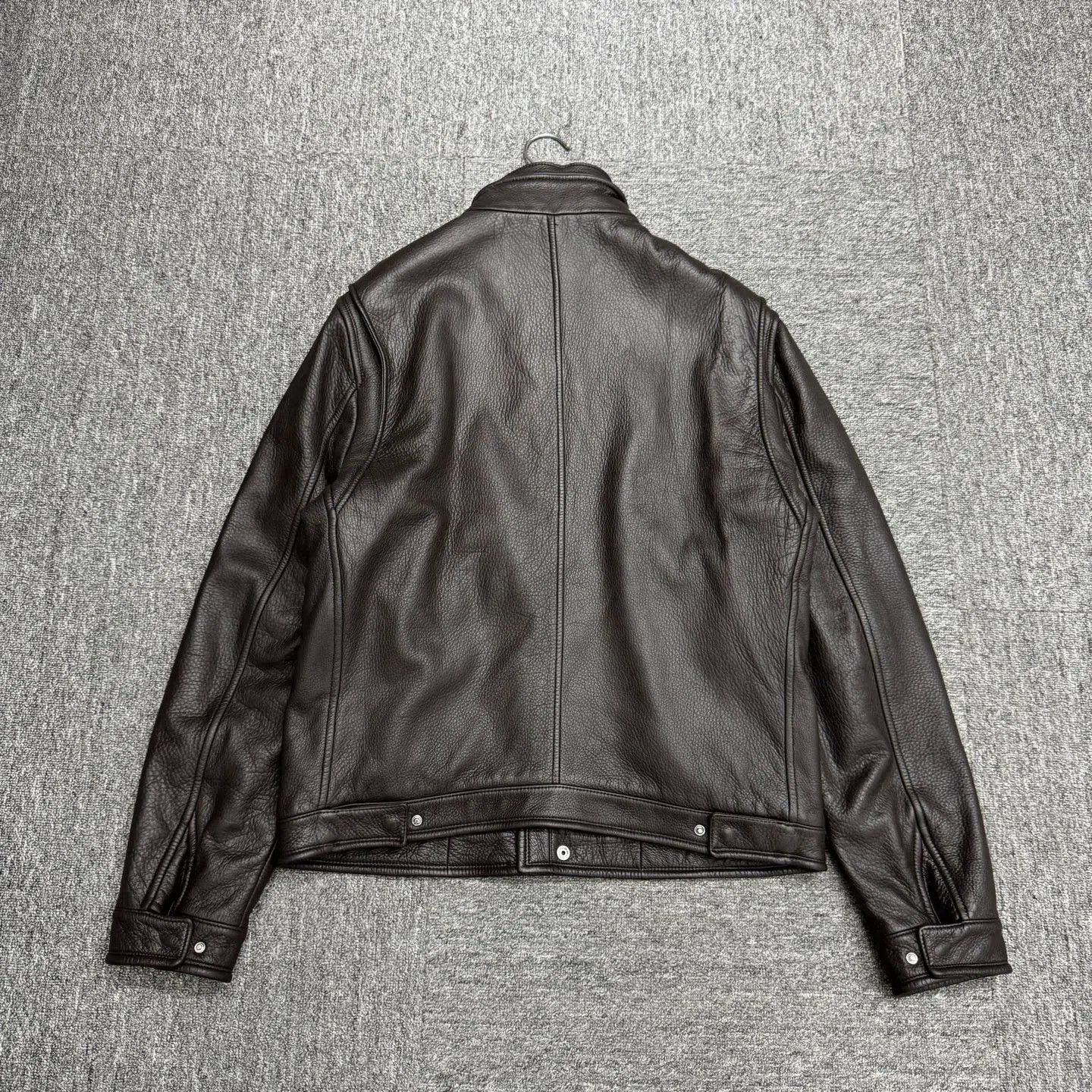 Ermenegildo Zegna Brown Leather Jacket with Stand Collar. Size US M / EU 48-50 / 2 - 7 Thumbnail