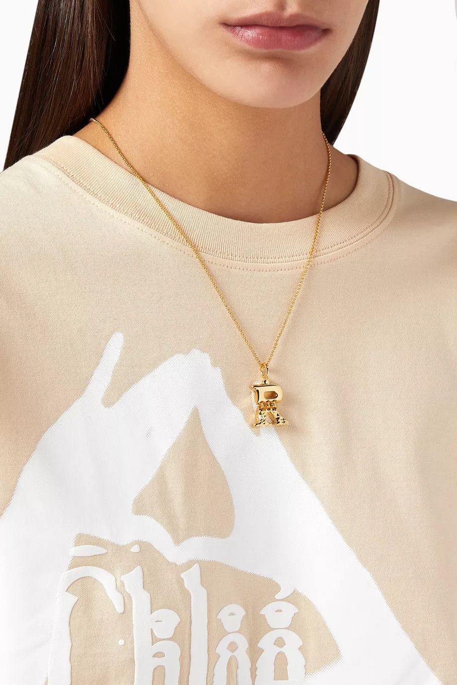Chloe o1loc1c0425 Size: OS / Alphabet Necklace in Gold Size ONE SIZE - 2 Thumbnail