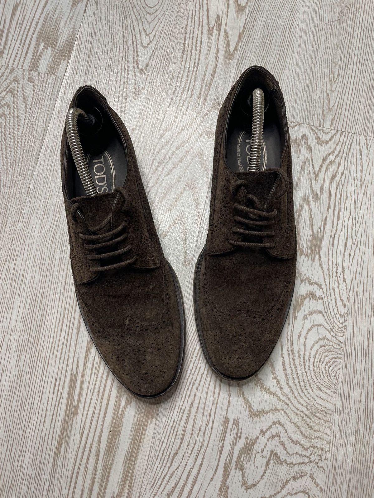 Tod's Tod’s men’s brown suede leather brogue shoes Size US 7.5 / EU 40-41 - 4 Thumbnail