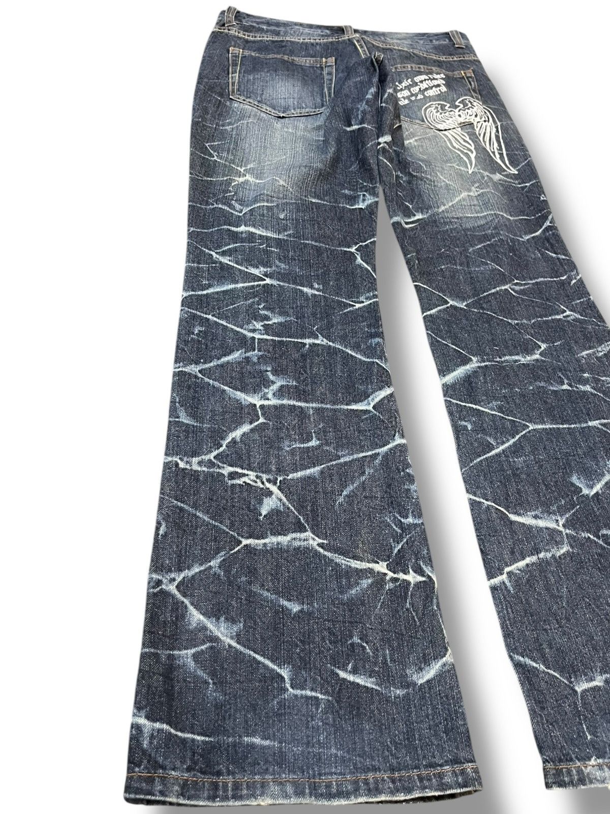 Beauty Beast × Japanese Brand × Le Grande Bleu (L.G.B.) Vintage Nylaus Clothing Flare Bootcut Honeycomb Denim Size US 30 / EU 46 - 10 Thumbnail