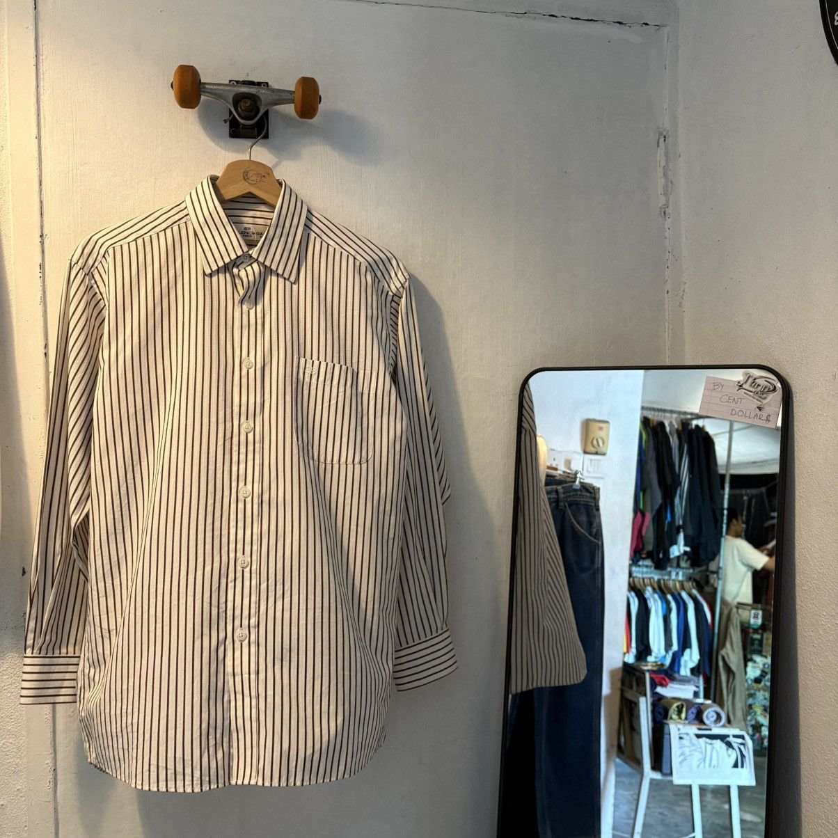 Balenciaga Balenciaga BB Logo Stripe Button Ups Size US M / EU 48-50 / 2 - 1 Thumbnail