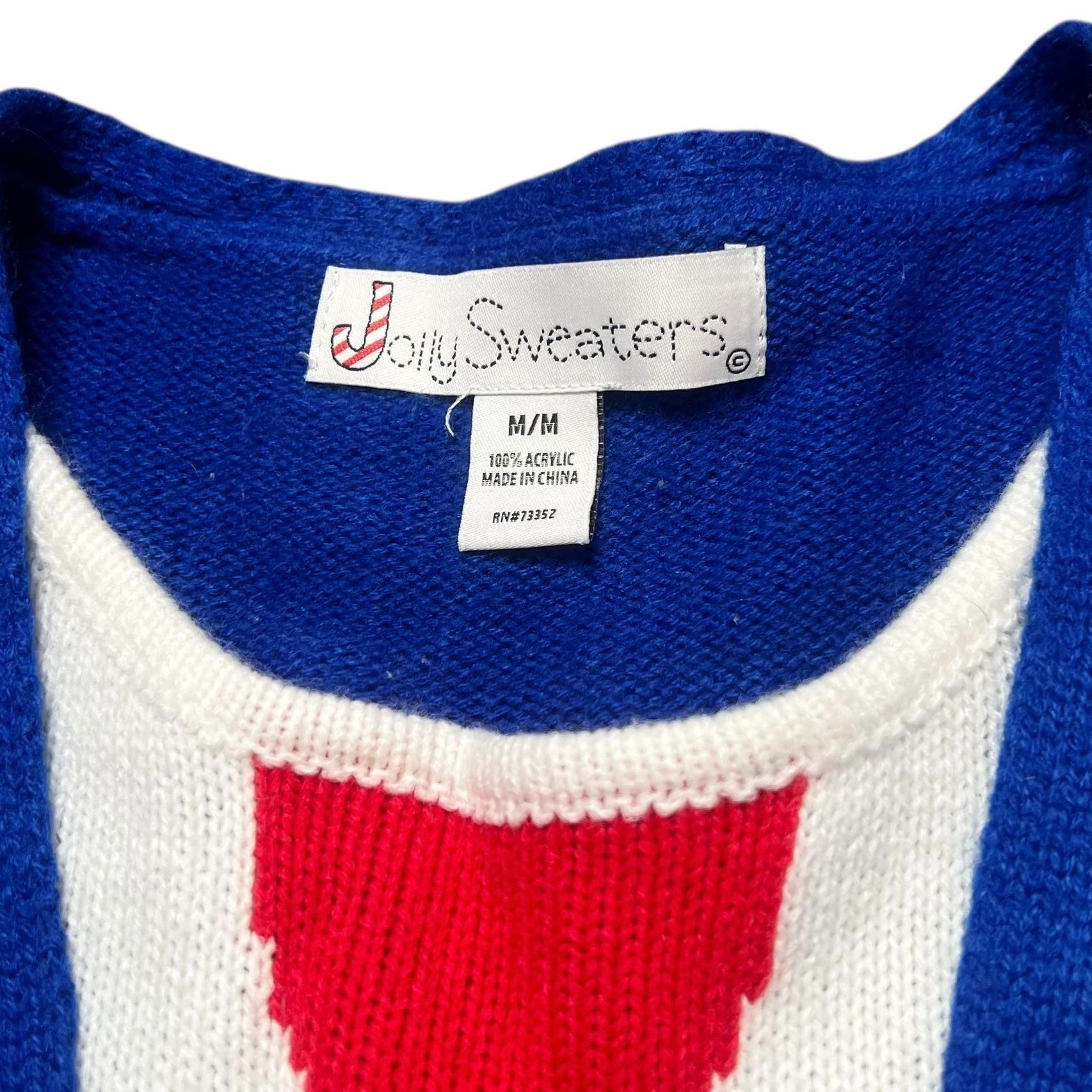 Other Jolly Sweaters Christmas Sweater Mens Size M Red White Blue Size US M / EU 48-50 / 2 - 3 Thumbnail