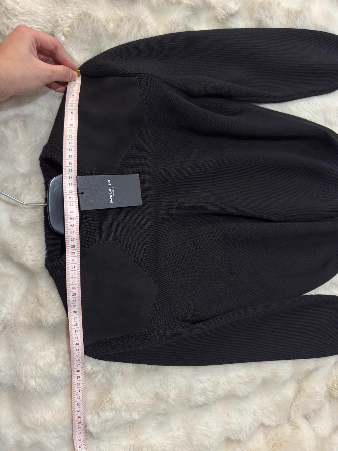 Saint Laurent Paris Saint Laurent SLP 14 men's black sheepskin leather sweater M Size US M / EU 48-50 / 2 - 5 Thumbnail
