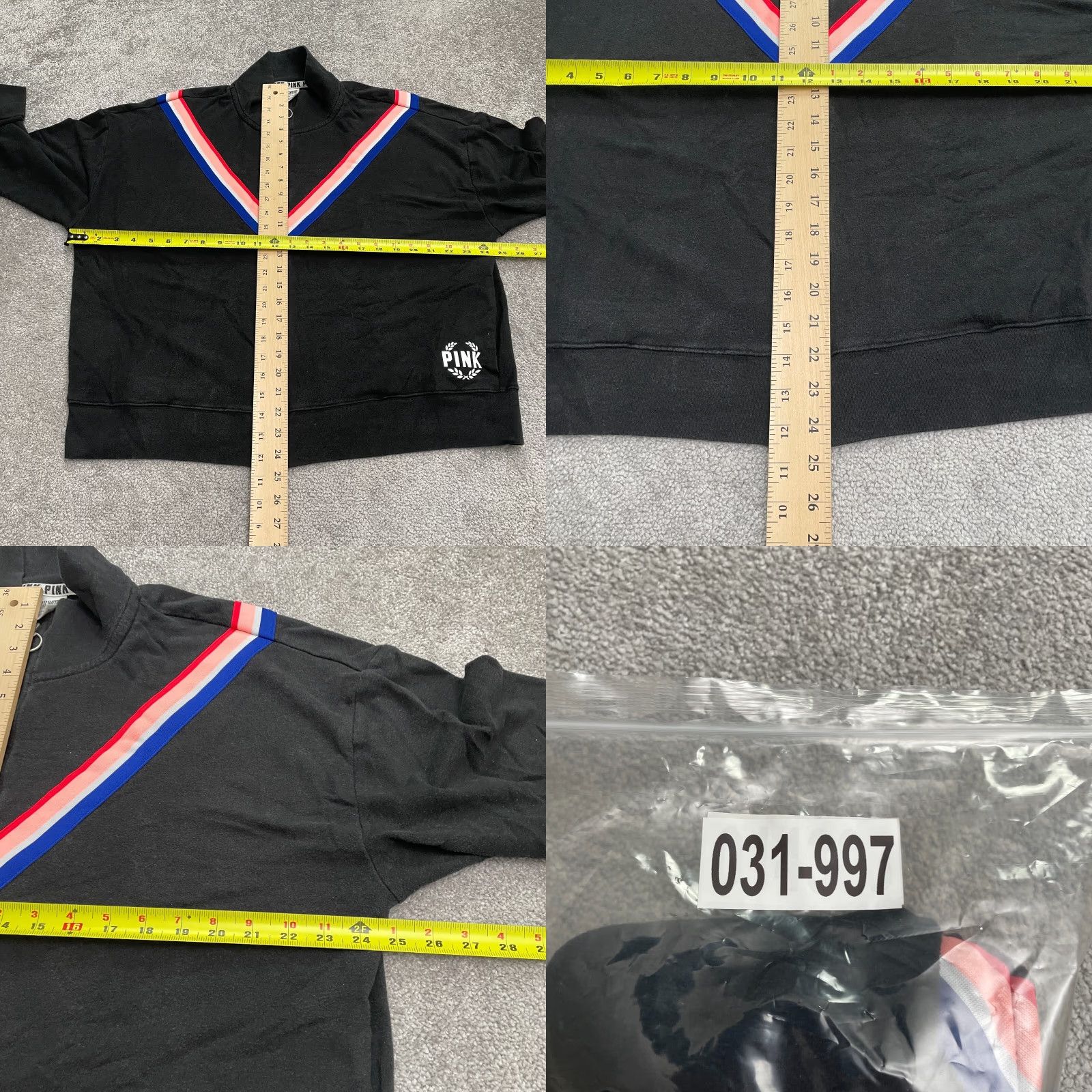 Victoria's Secret Victoria's Secret PINK Full Zip Sweatshirt Womens Large Black Pockets Regular Shirt/Coat Size L / US 10 / IT 46 - 8 Thumbnail