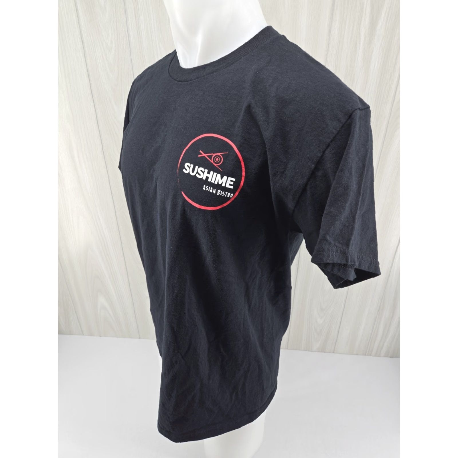 Vintage Gilden Sushi Sushime Asian Bistro T-Shirt Restaurant Black T Shirt Large Mens Short Sleeve Graphic Tee All Seasons Regular Fit 100% Cotton Size US L / EU 52-54 / 3 - 5 Thumbnail