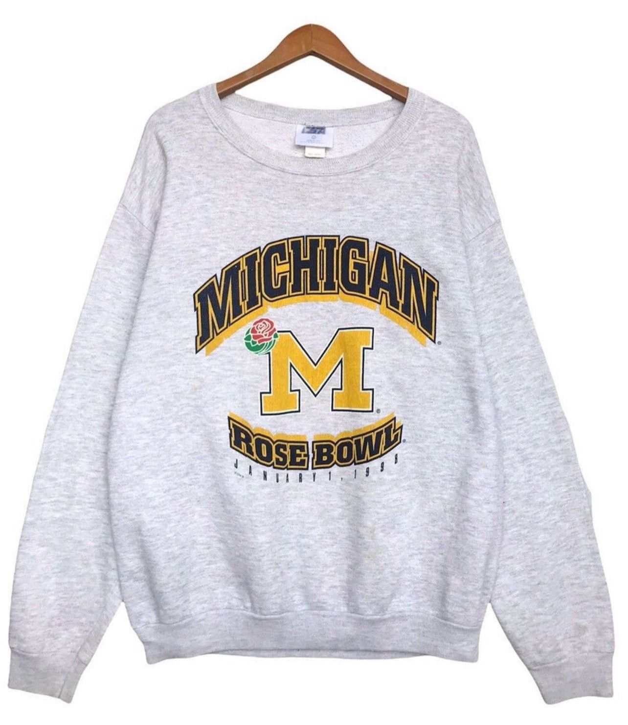 NFL × Wolverine Vintage 90's Michigan Rose Bowl Big Logo Sweatshirt Size US L / EU 52-54 / 3 - 1 Thumbnail