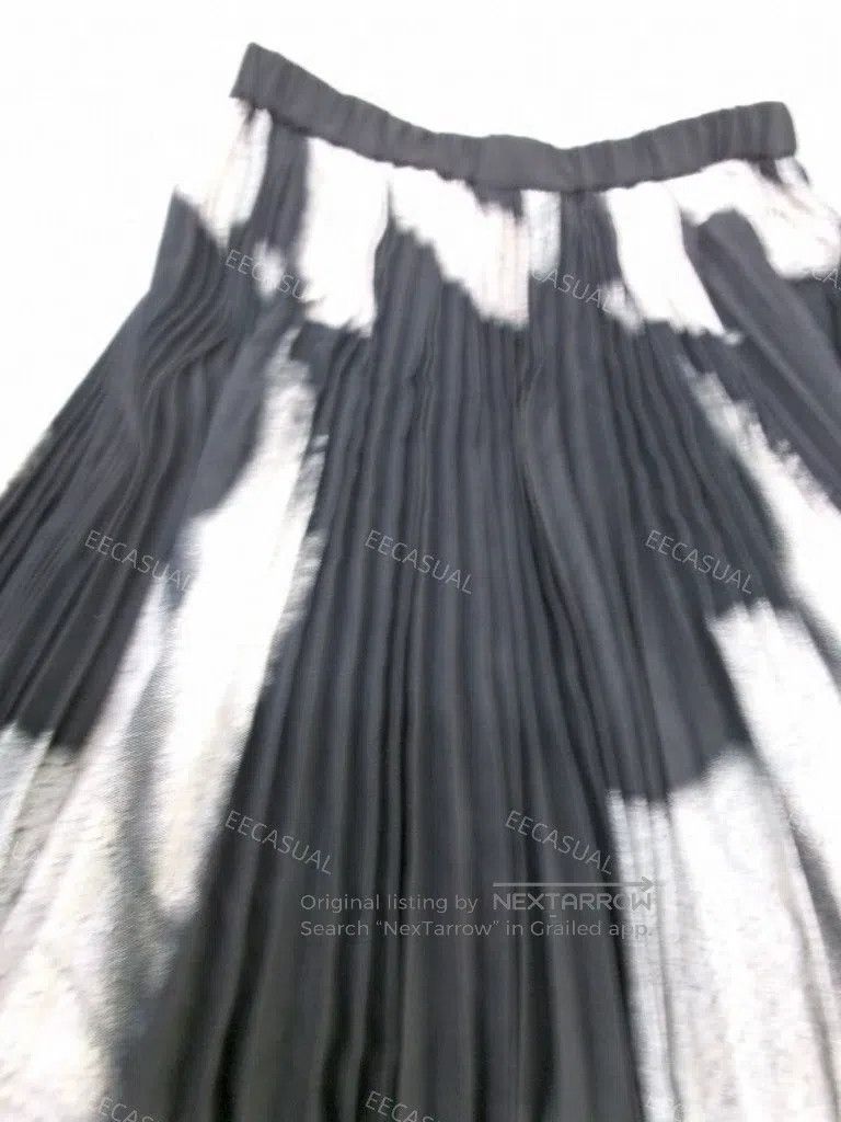 Junya Watanabe Junya Watanabe size S Black and grey all-printed pleated h Size 23" - 4 Thumbnail