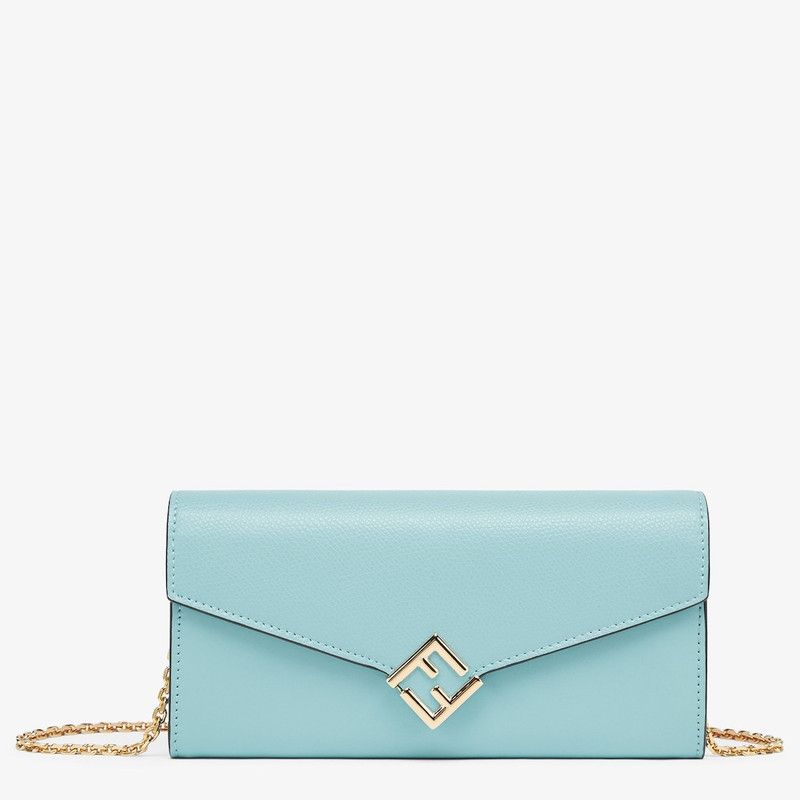 Fendi o1s1wg111225 Size: OS/FF Continental With Chain in Blue Size ONE SIZE - 1 Thumbnail