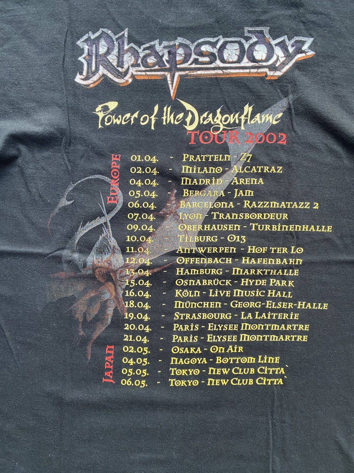 Band Tees Rhapsody Power of the Dragonflame Size US M / EU 48-50 / 2 - 4 Thumbnail