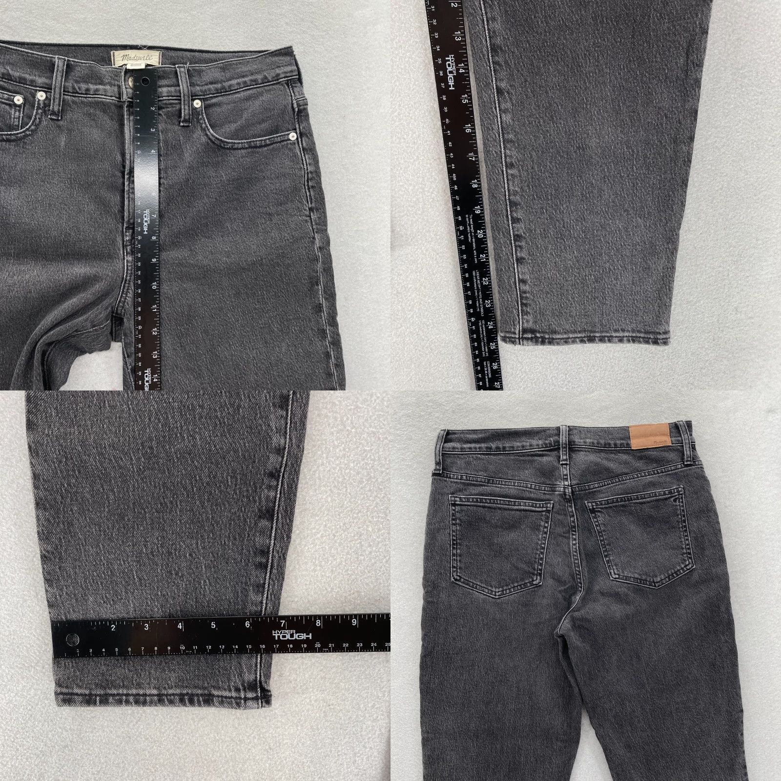 Madewell Madewell The Perfect Vintage Straight Jean Women's 29P Charcoal Wash Black Denim Jeans Size 24" / US 00 / IT 34 - 8 Thumbnail