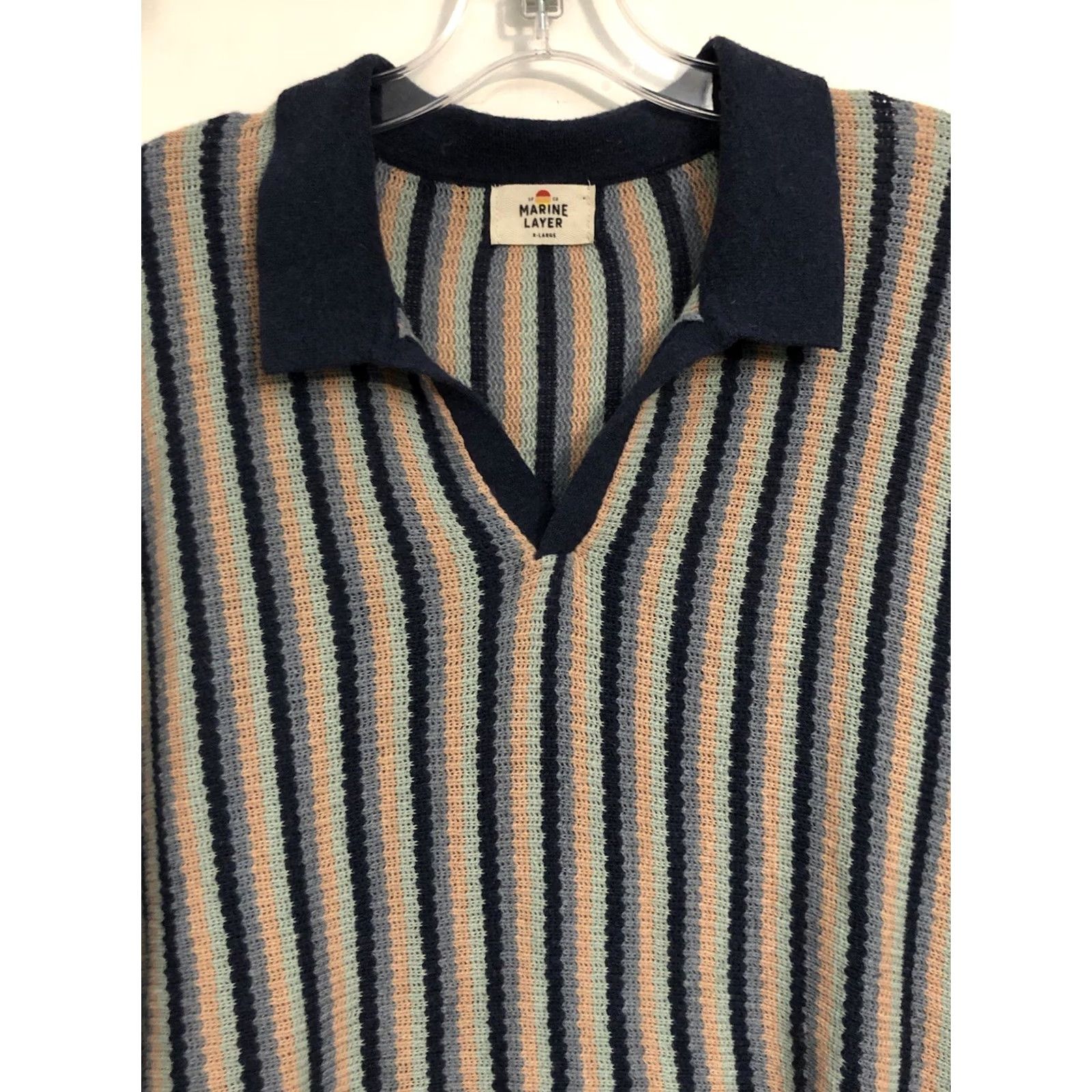 Marine Layer Marine Layer Sweater Mens XL Liam Polo Size US XL / EU 56 / 4 - 3 Thumbnail