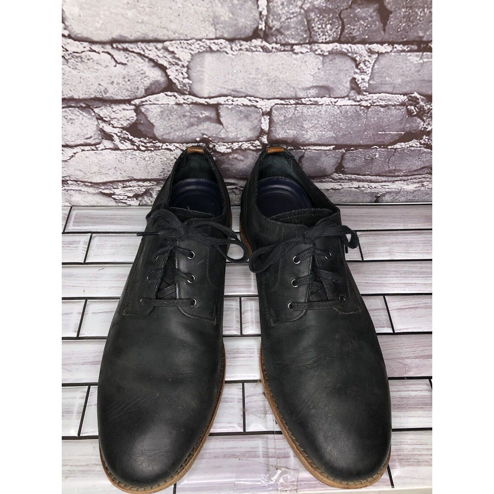 Cole Haan Cole Haan Grand Os. Black Leather Nubuck Casual Oxfords Shoe Size US 10 / EU 43 - 2 Thumbnail