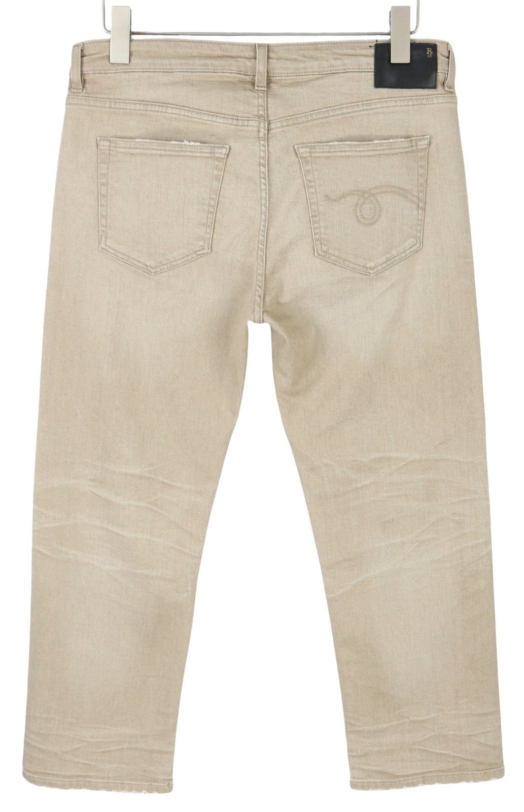 R13 BOY STRAIGHT 30 Sand Stretch Faded Ankle RRP549 86616 Size 30" / US 8 / IT 44 - 4 Thumbnail
