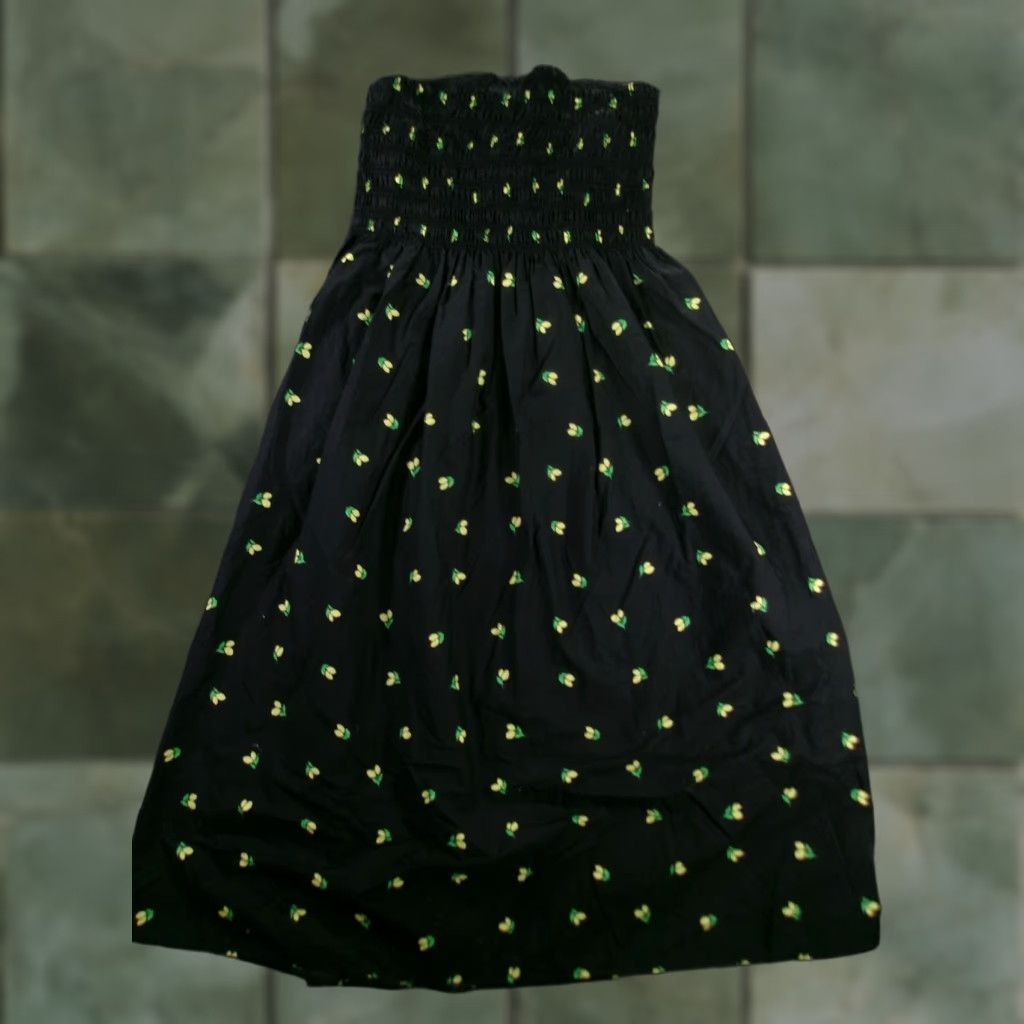 Vintage VINTAGE A New Day Dress Women XS Black Sleeveless Smocked Mini Sundress Casual Beachy 90s Bohemian Tropical Size XS / US 0-2 / IT 36-38 - 1 Thumbnail