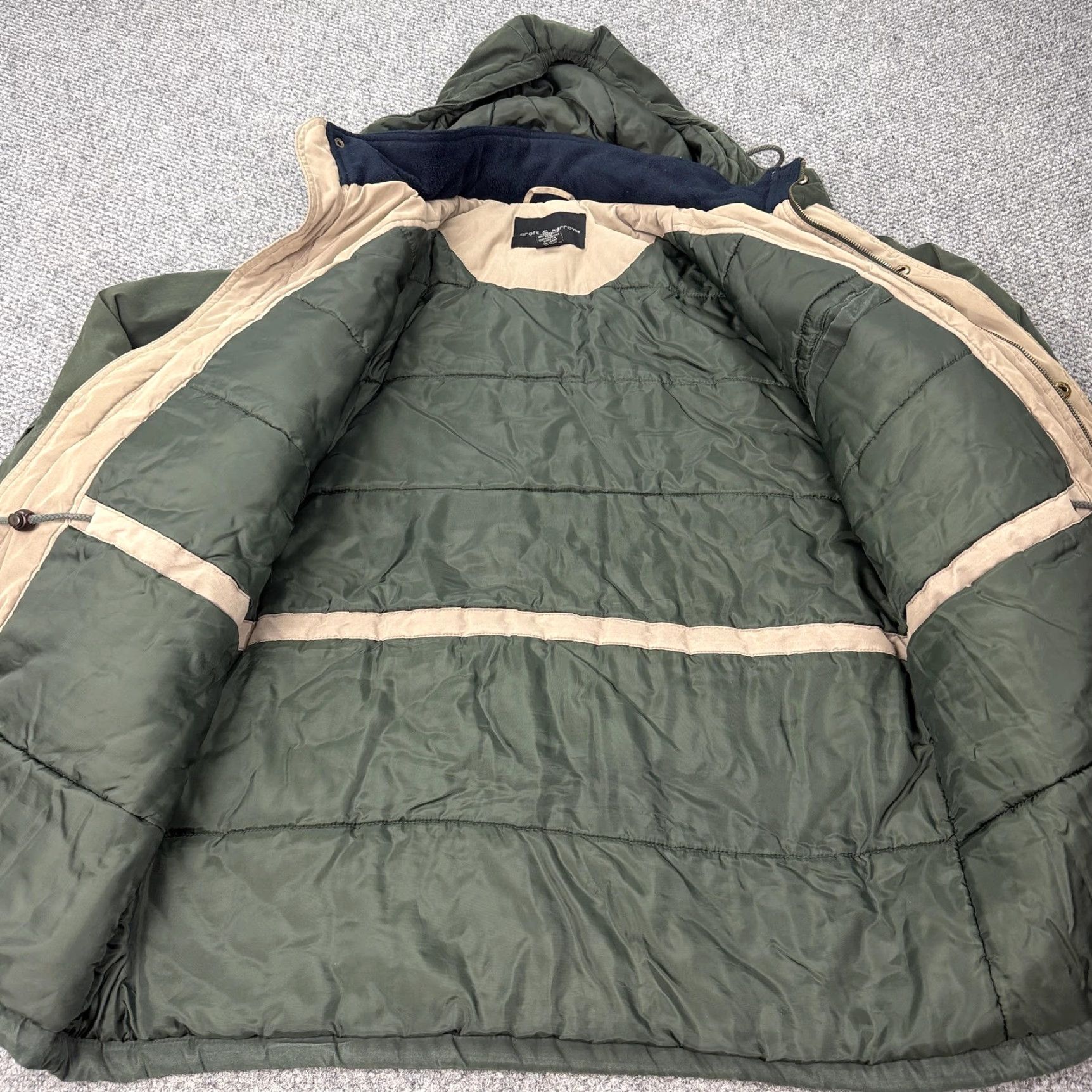Croft & Barrow Croft & Barrow Jacket Mens M Green Hooded Parka Insulated Lined Full Zip Pockets Zipped Pockets Outdoor Fall Winter Size US M / EU 48-50 / 2 - 7 Thumbnail