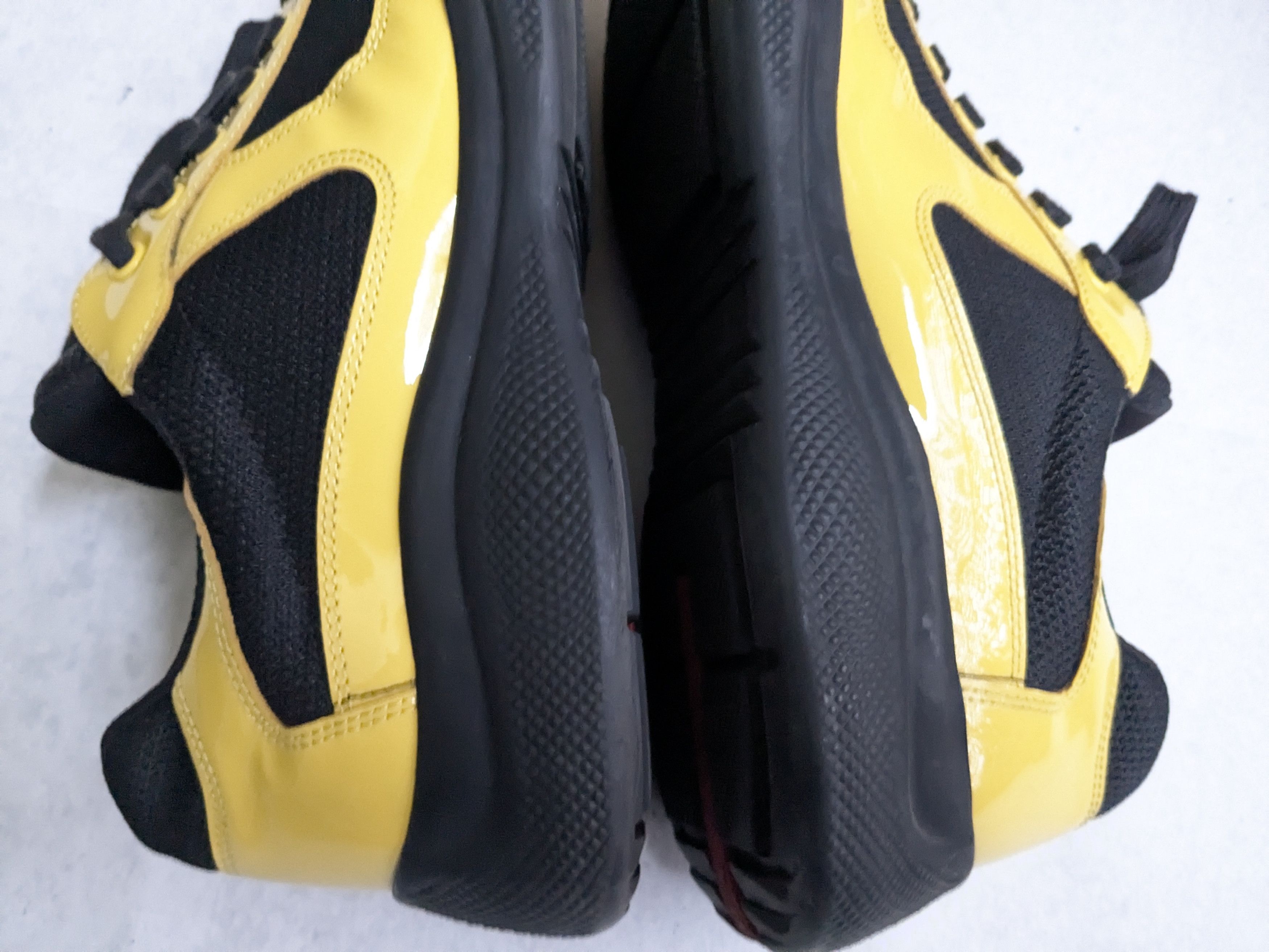 Prada Prada America's Cup Sneakers Yellow Patent Leather Black 10 Size US 10 / EU 43 - 9 Thumbnail