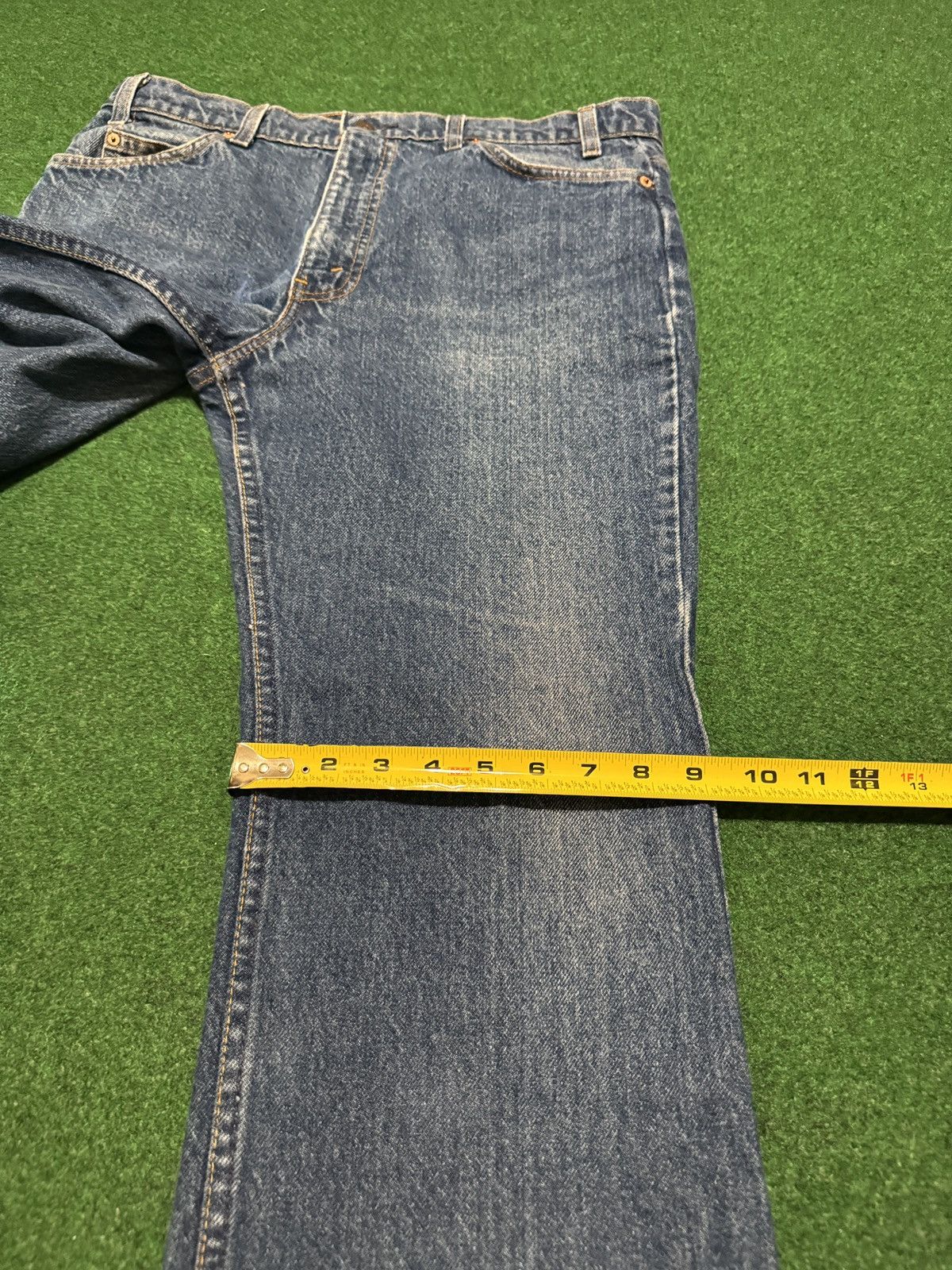 Levi's Vintage Clothing Levis 517 Orange Tab Vintage 90s 34x29 Med/Dark Wash Jeans Size US 34 / EU 50 - 10 Thumbnail